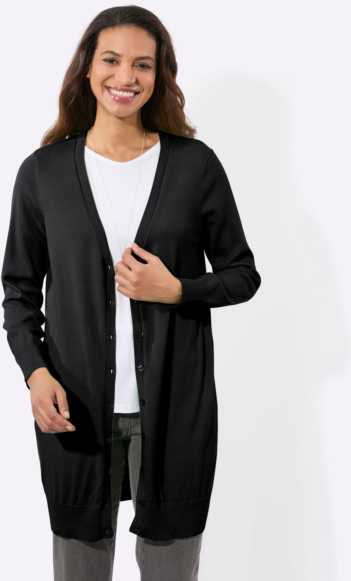 Casual Looks Longstrickjacke
