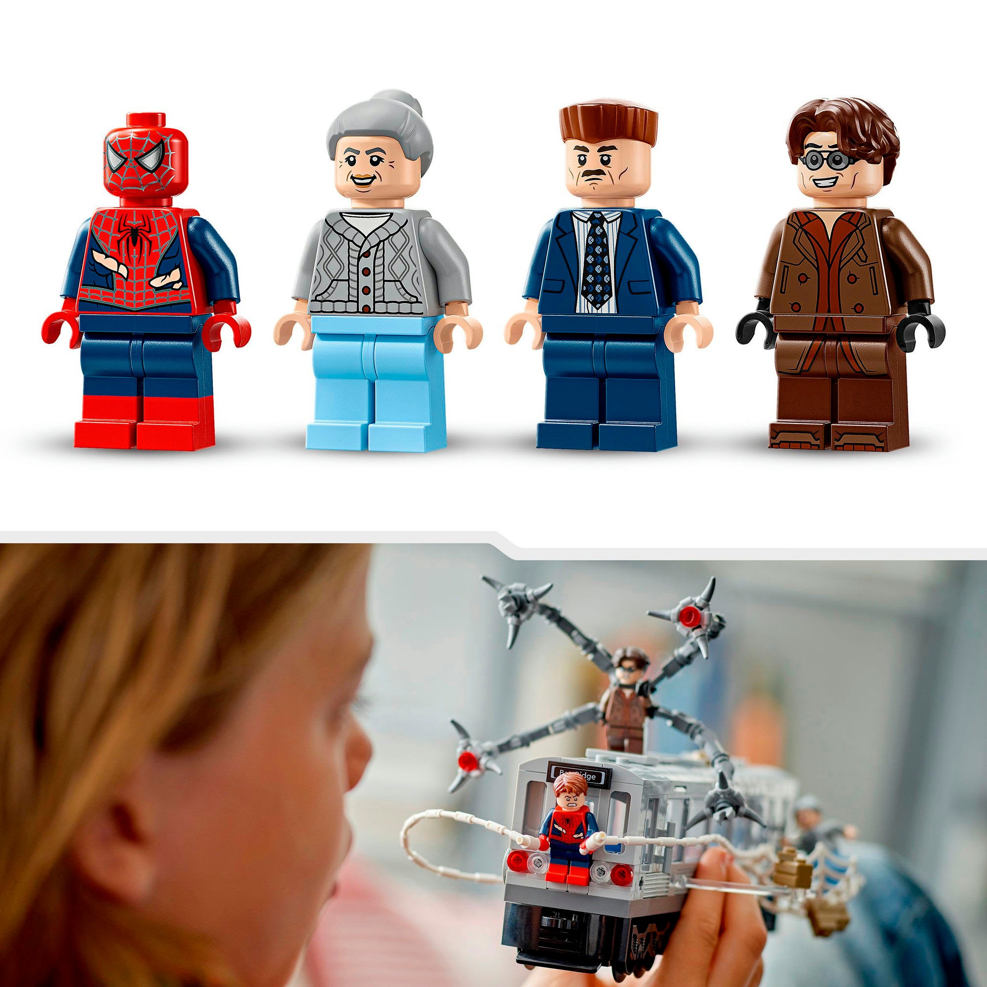 LEGO® Konstruktionsspielsteine »Spider-Man vs. Doc Ock: Showdown in der U-Bahn (76321)«, (393 St.), LEGO Super Heroes; Made in Europe