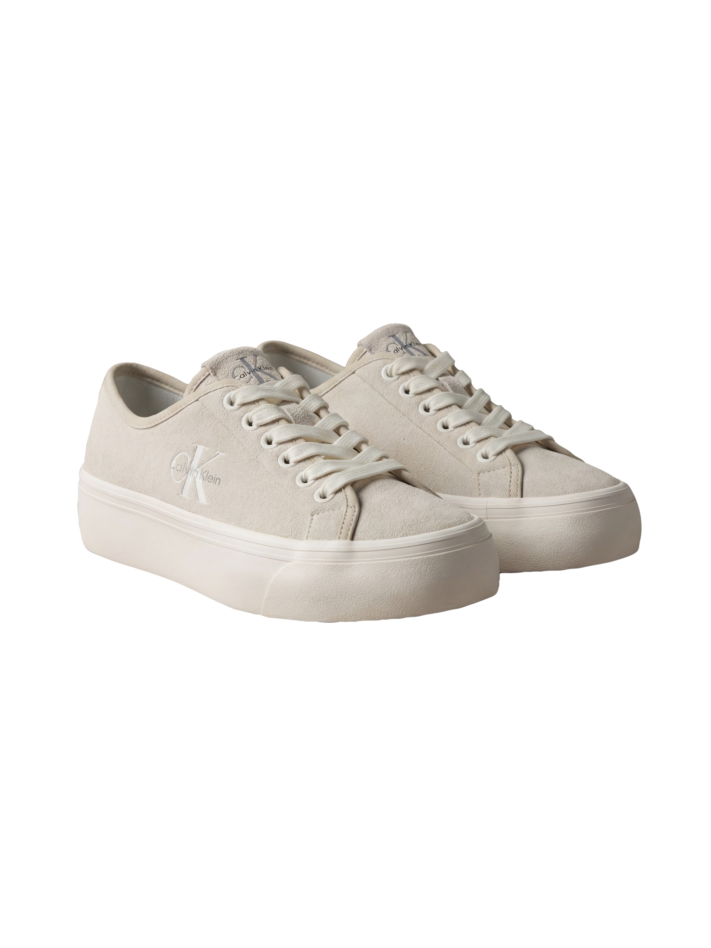 Calvin Klein Plateausneaker "VULC FLATF LACEUP SUEDE" Freizeitschuh, Schnürschuh, Halbschuh mit seitlichem Logoschriftzug