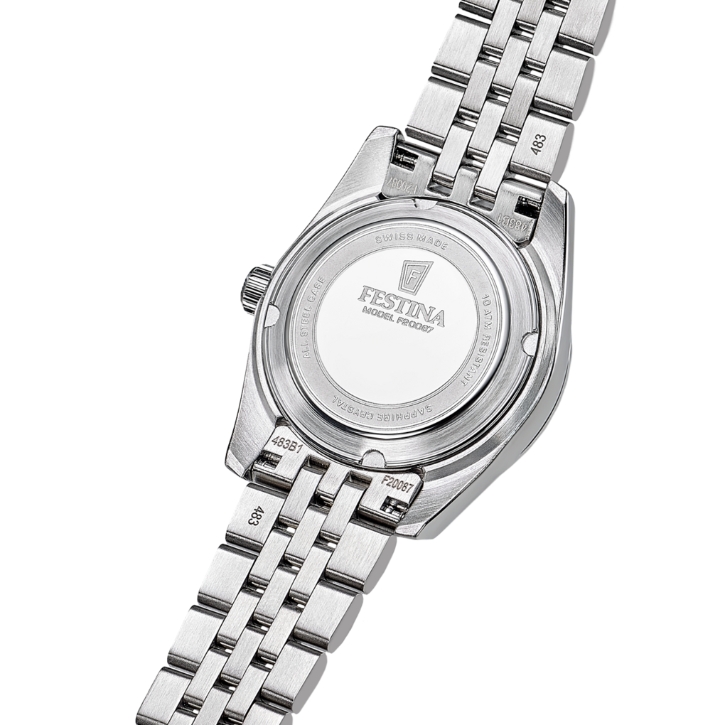 Festina Quarzuhr »Classic Steel« Armbanduhr, Damenuhr, Swiss Made, Edelstahlarmband, analog, Tag