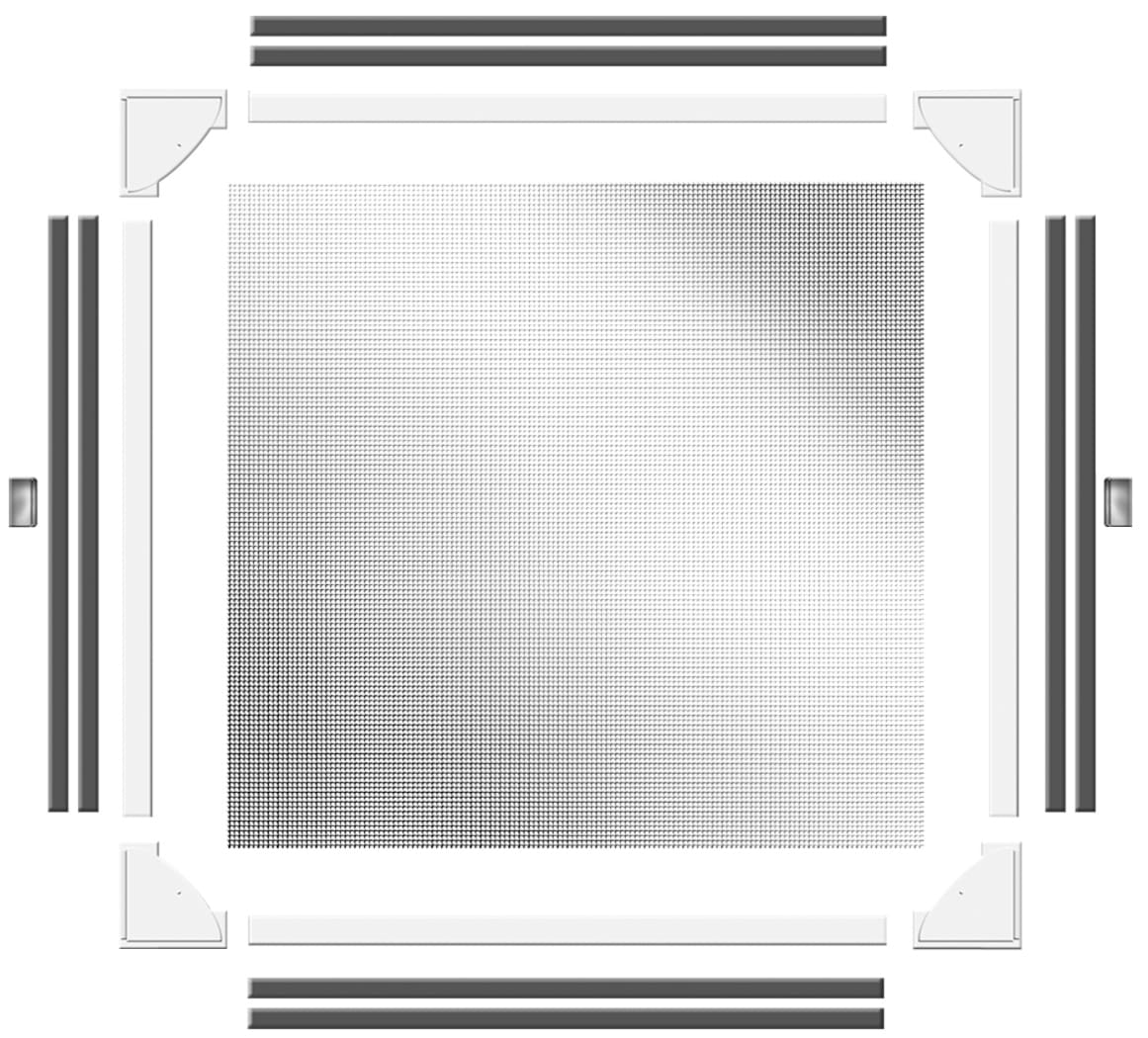 SCHELLENBERG Insektenschutz-Fensterrahmen »Magnetrahmen mit reflektierendem Gewebe für Fenster«, Insektenschutz Reflection, kürzbar, 100 x 120 cm, weiß, 50742