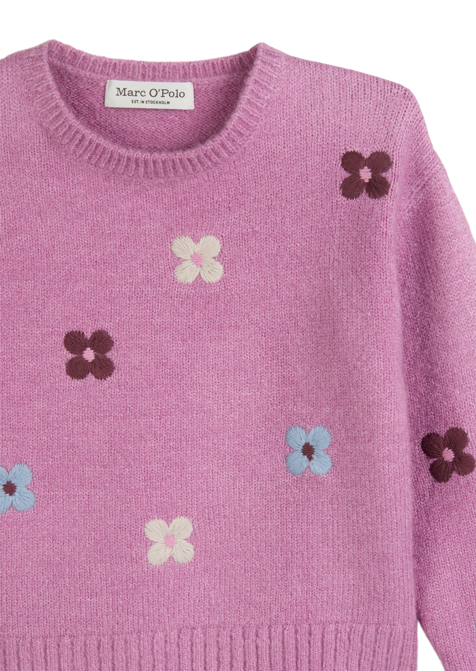 Marc O'Polo Strickpullover »mit Blumen-Stickerei«