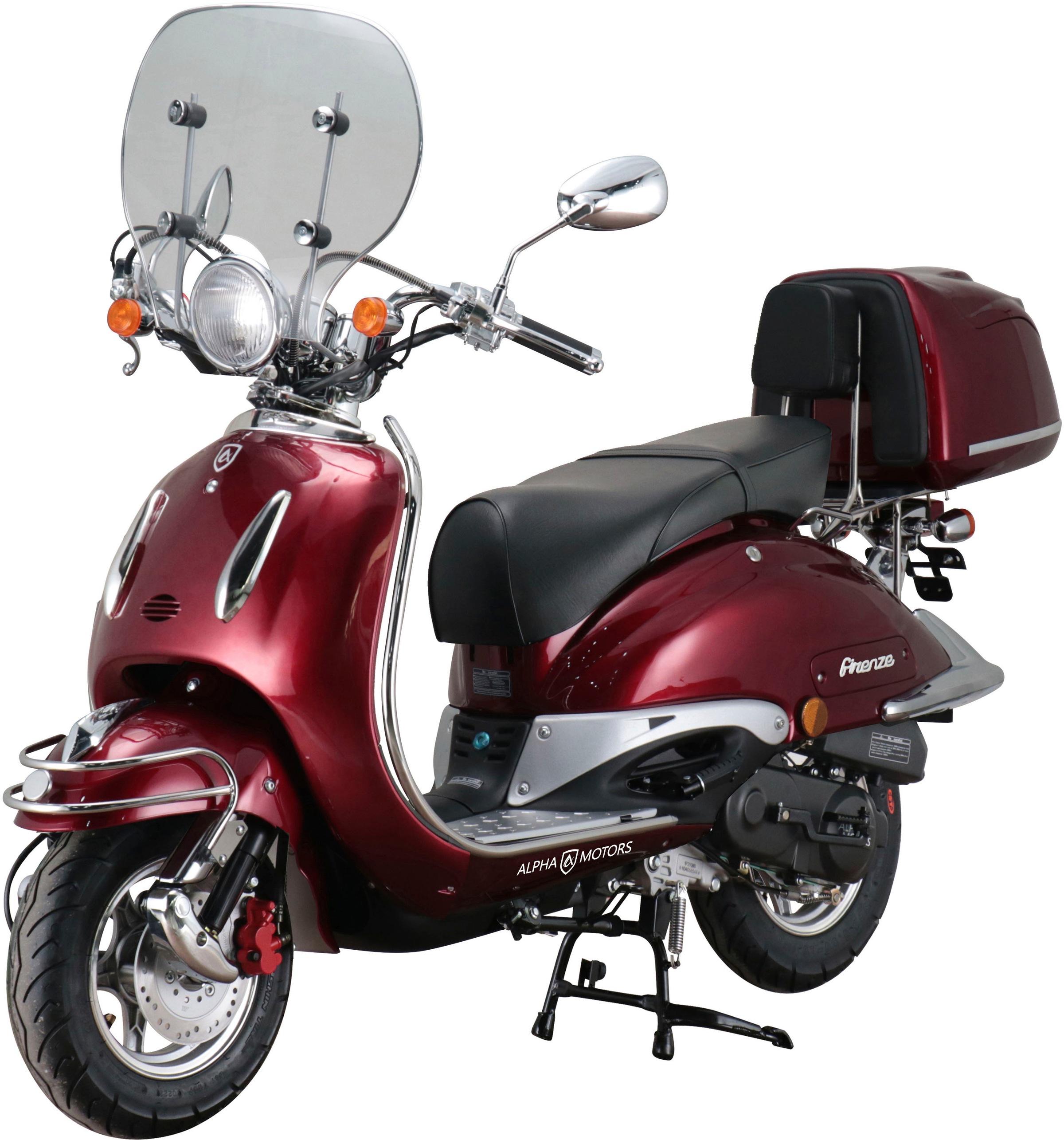 Alpha Motors Motorroller Retro Firenze Limited 50 ccm 45 km/h EURO 5 weinrot