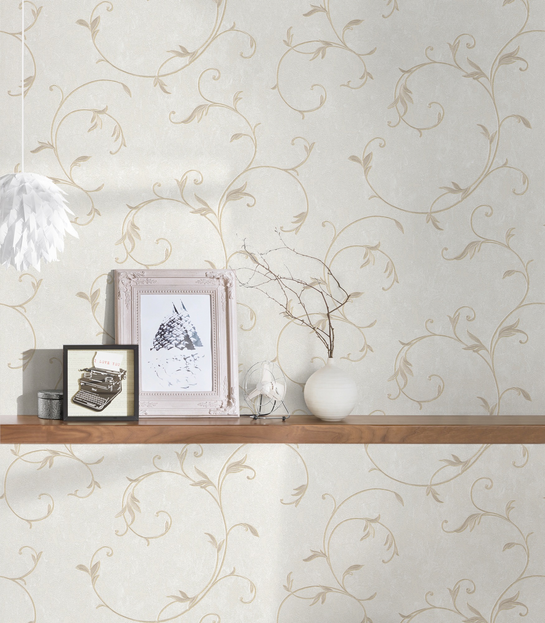 A.S. Création Vliestapete »Romantico romantisch«, floral-botanisch-Wald, Ornament Tapete Barock Bronze Tapeten Wohnzimmer modern Design Optik