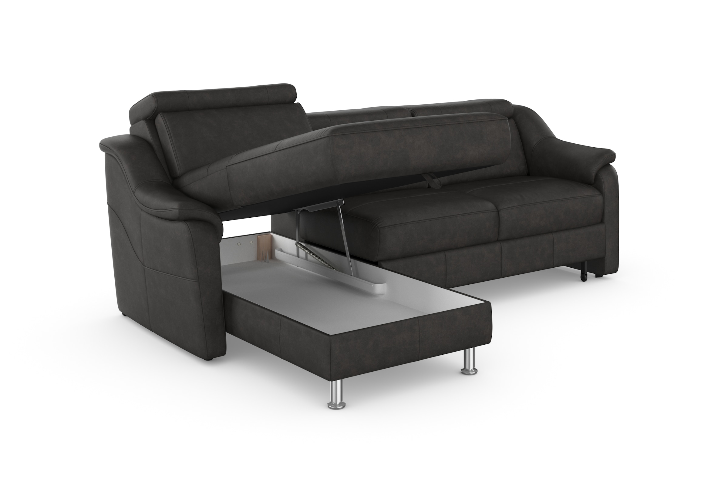 sit&more Ecksofa »Freetown L-Form«, inklusive Kopfteilverstellung und komfortablem Federkern