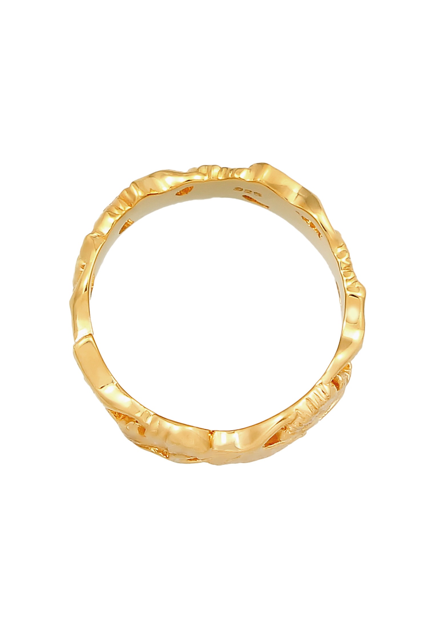Elli Fingerring »Ginkgo Blätter Trend Cool Glück 925 Silber«