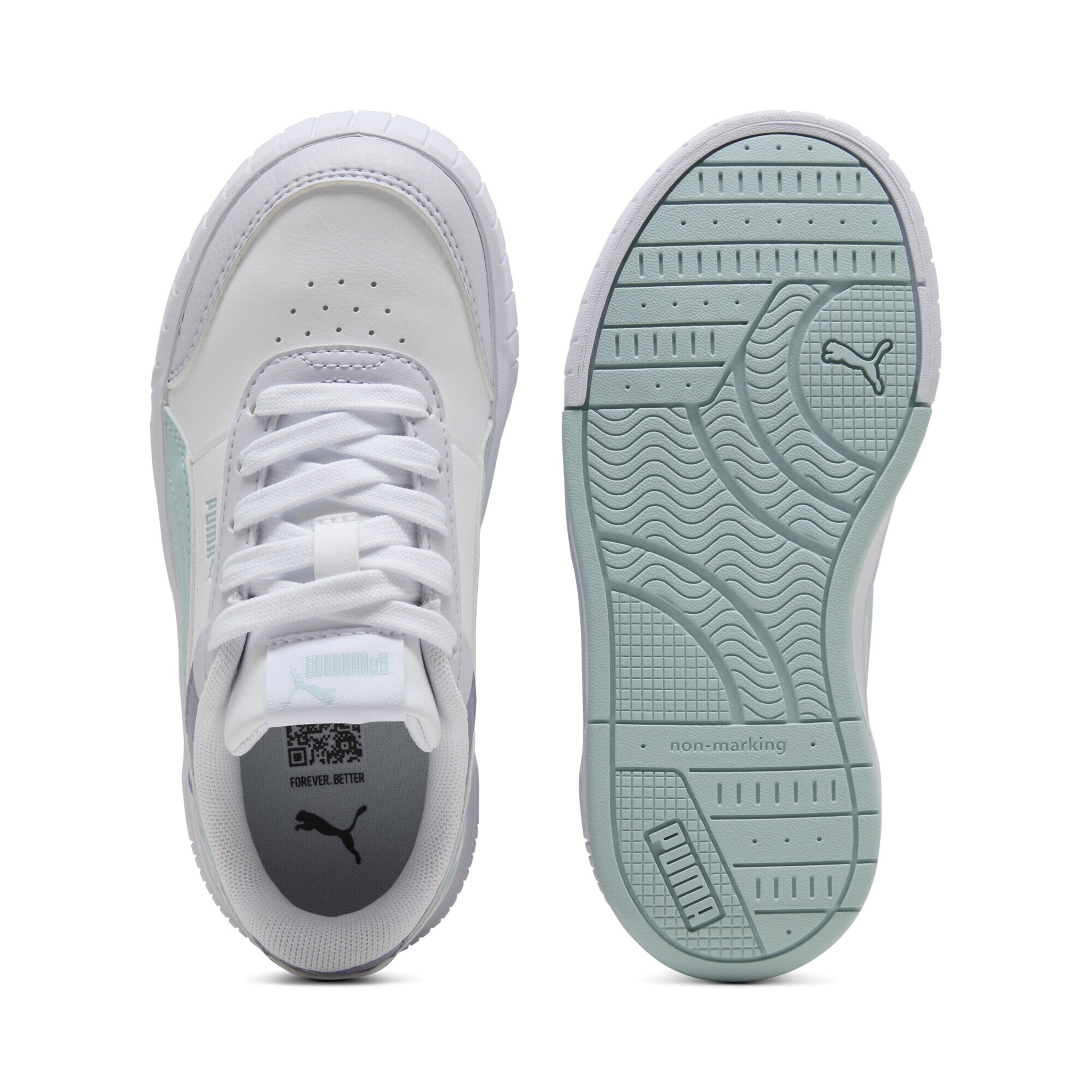 Sneaker PUMA "Carina Mia Sneakers Mädchen", Damen, Gr. 28, weiß fresh water lavender pop blau lila, Obermaterial: Textil, Synthetik; Futter: Textil; Innensohle: Textil; Laufsohle: Gummi, Schuhe Sneaker 3
