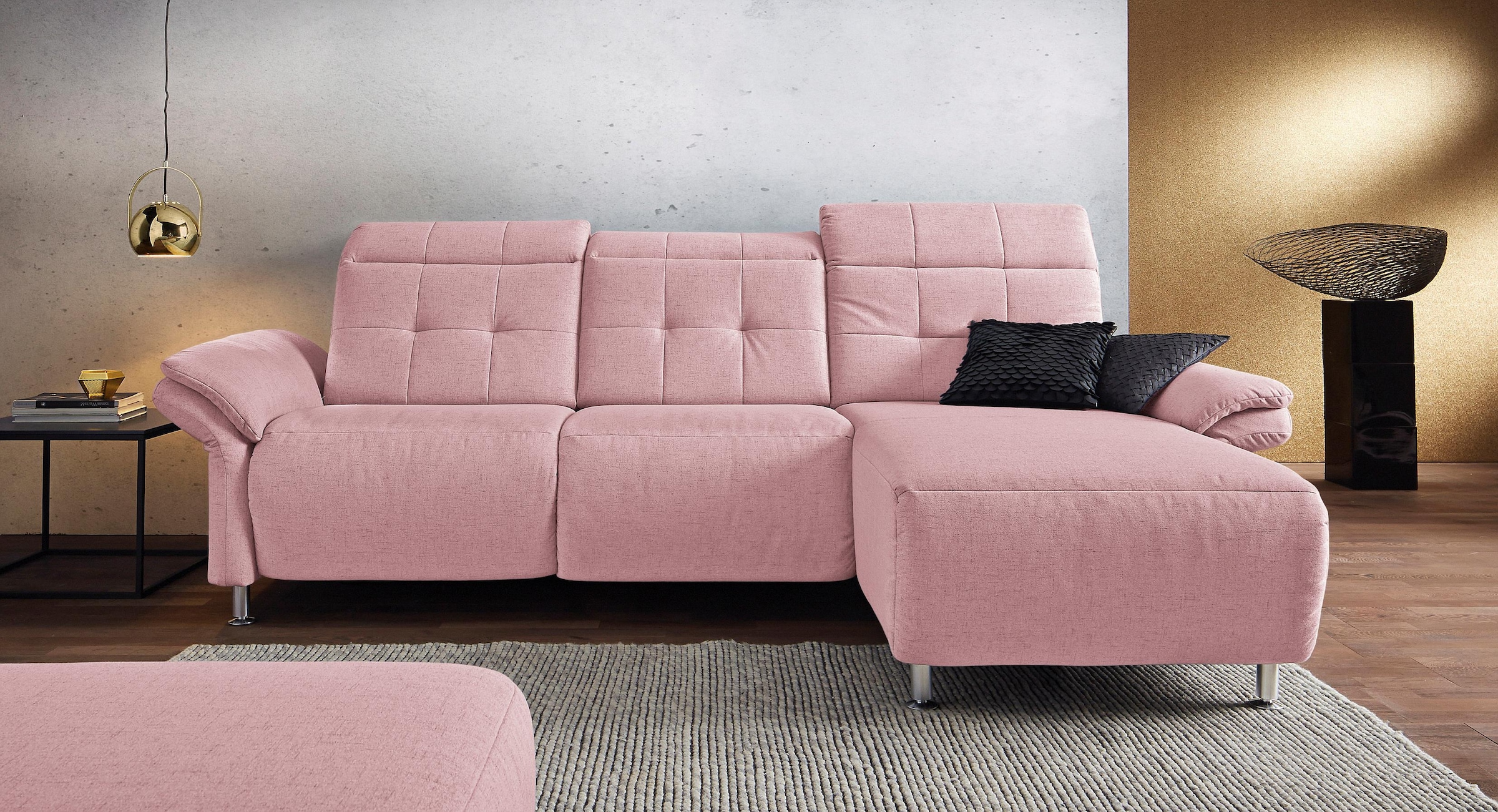 Places of Style Ecksofa "Manhattan L-Form", 2 Sitze mit elektrischer Relaxf günstig online kaufen