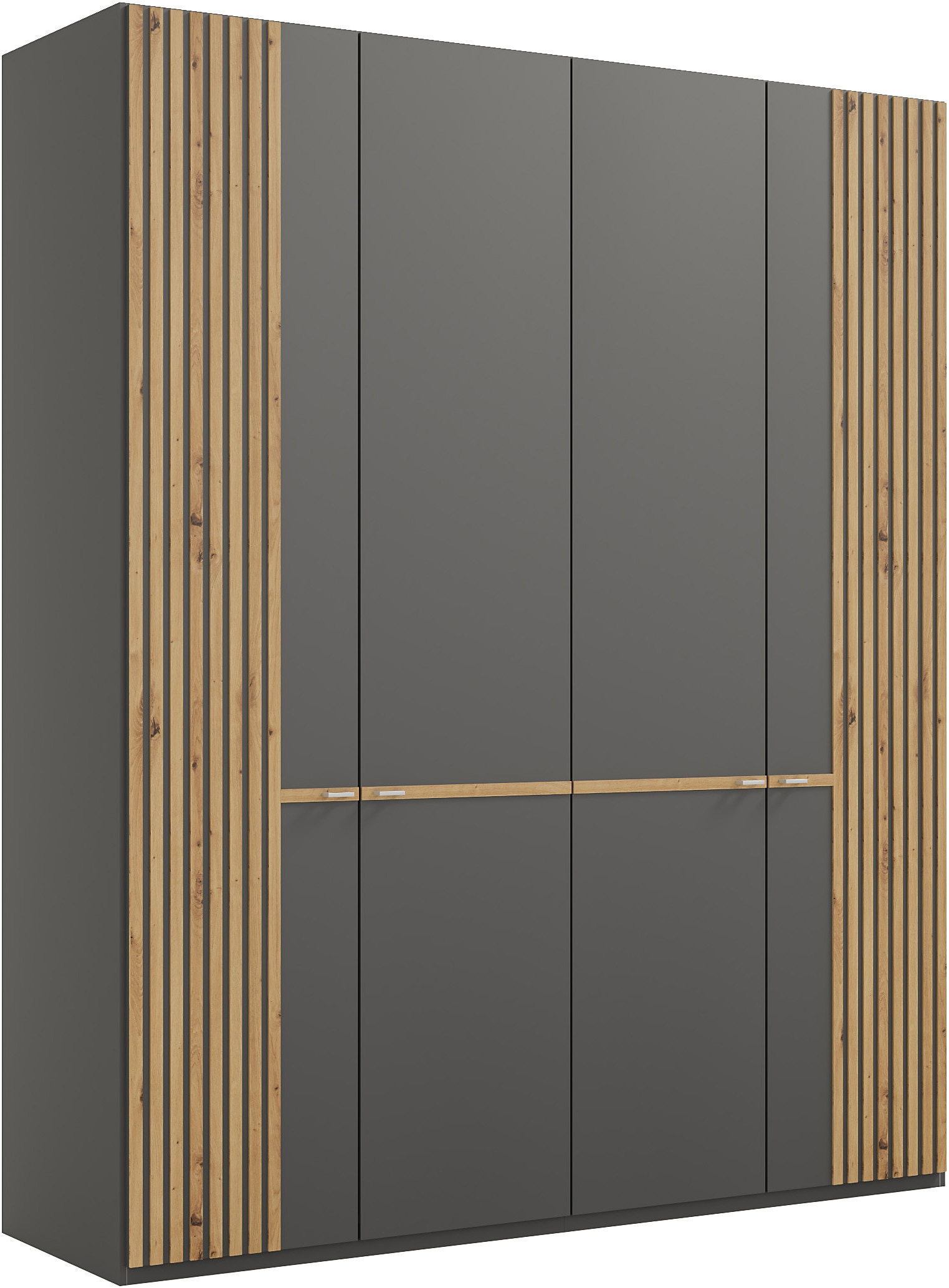 Musterring Kleiderschrank "Isabelle" Lamellen in Eiche, Griffe in silber, verschiedene Größen und Farben