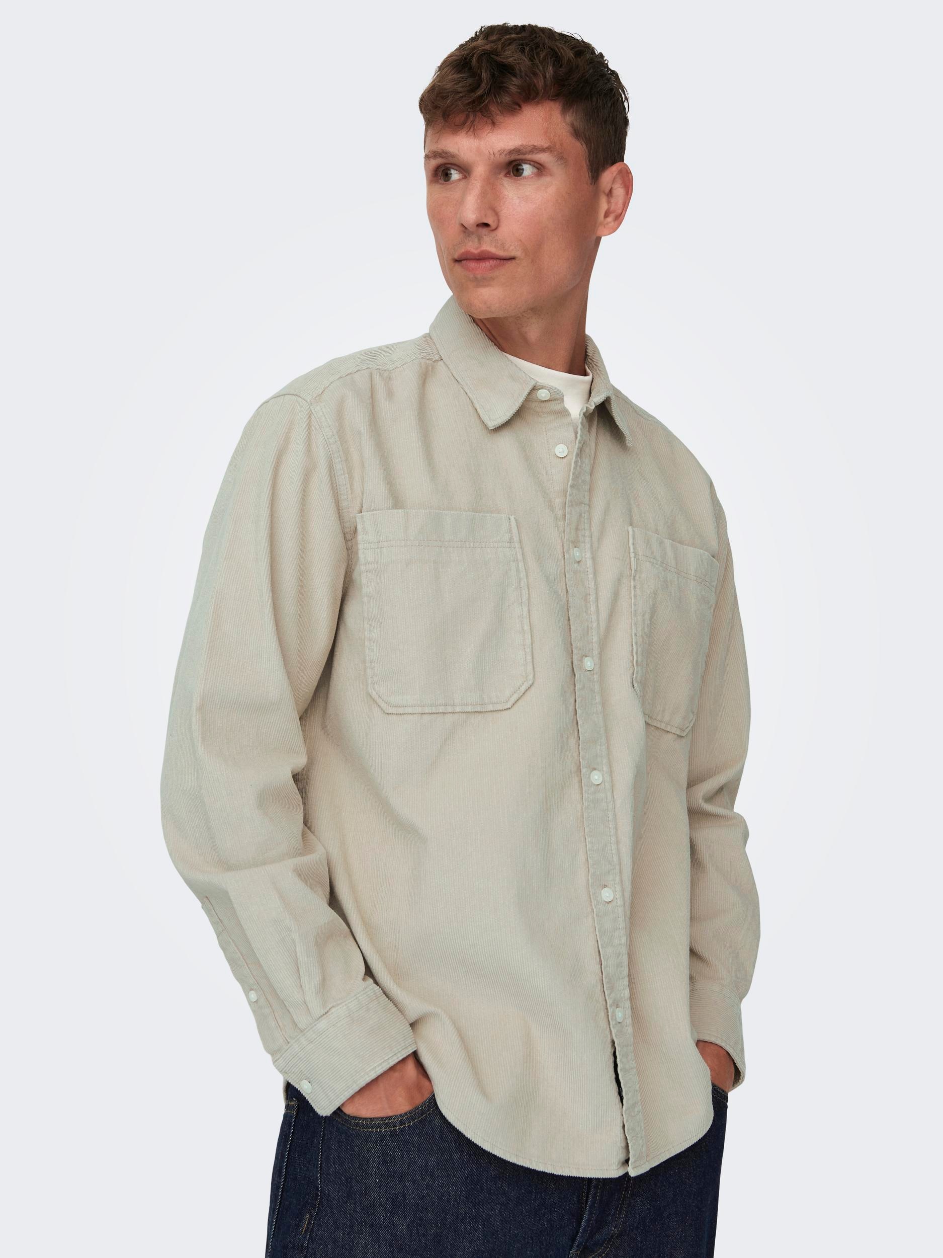 ONLY & SONS Langarmhemd "OS ONSALP RLX 2PKT WASHD COR" günstig online kaufen