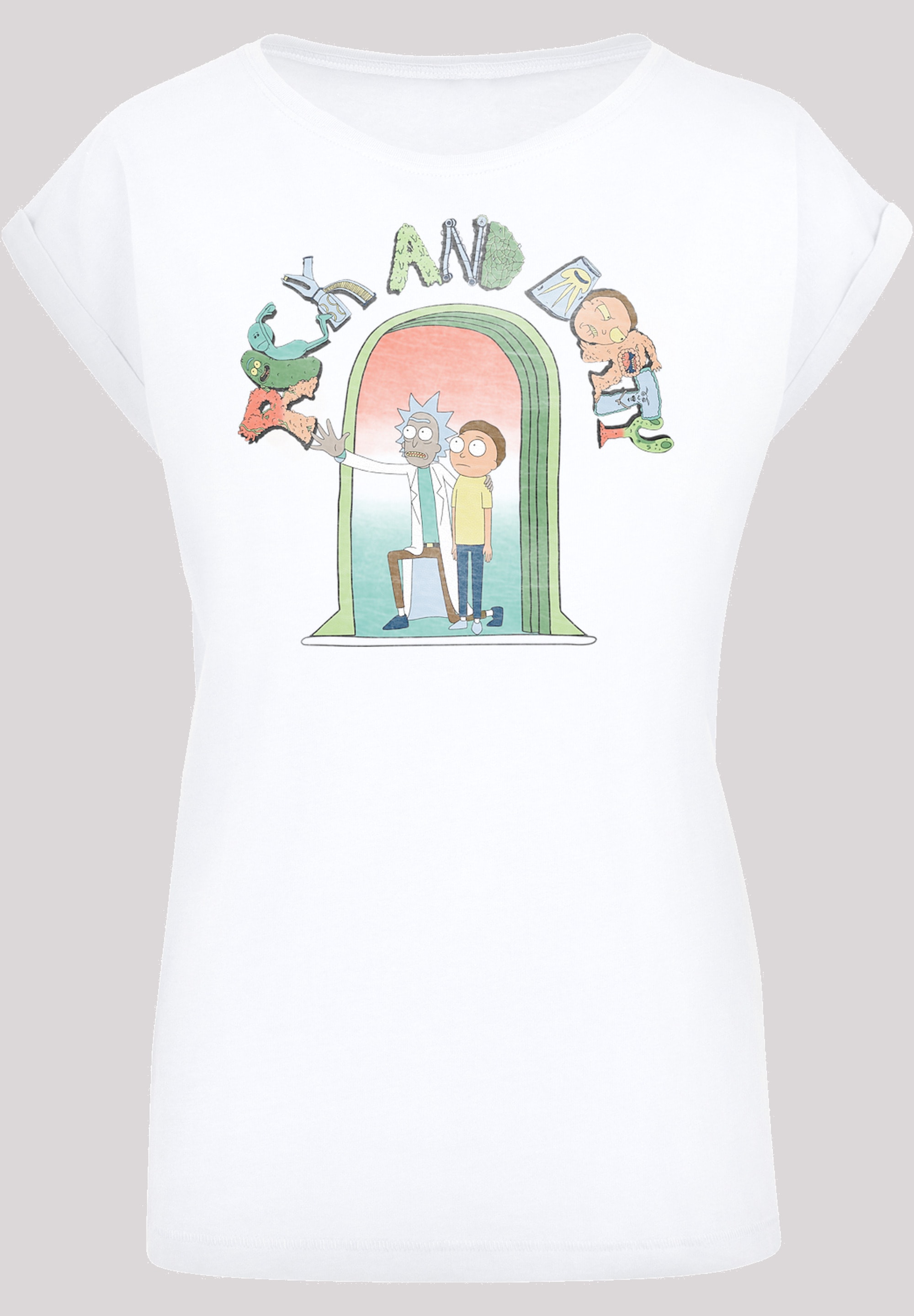 F4NT4STIC Kurzarmshirt "F4NT4STIC Damen Icon Doors with Ladies Extended Sho günstig online kaufen