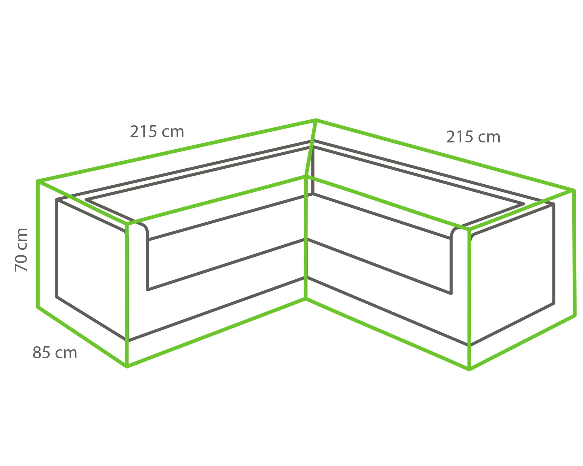 winza outdoor covers Gartenmöbel-Schutzhülle, geeignet für Loungeset in L Form, bis 215 cm