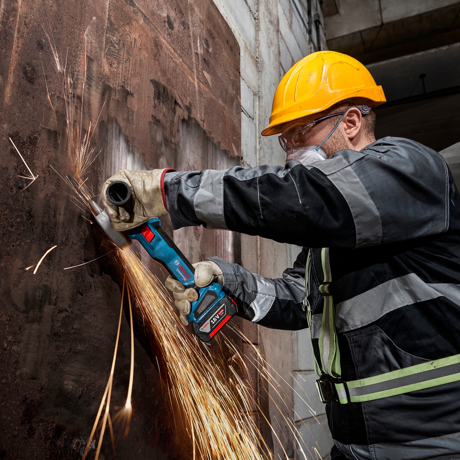 Bosch Professional Akku-Winkelschleifer »»GWS 18V-11 S««, ohne Akku, ohne Ladegerät