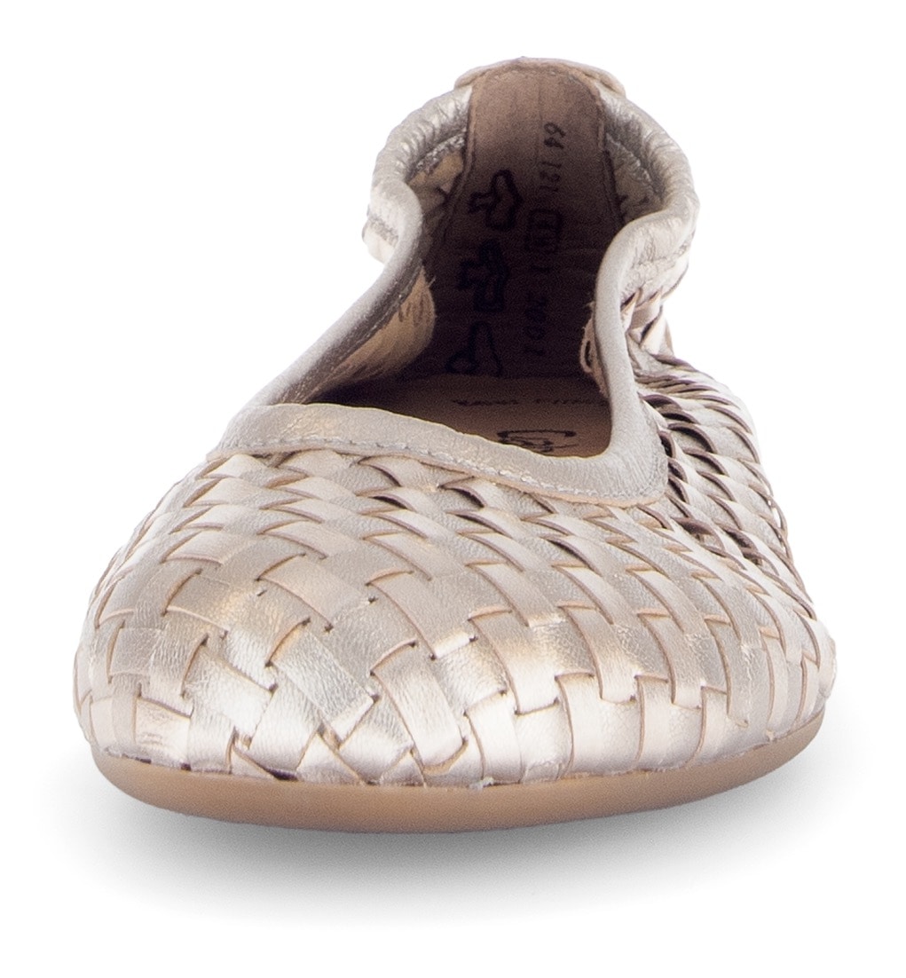 Gabor Ballerina, Schlupfschuh, Frühlingsschuh, Businessschuh mit tollem Flechtmuster