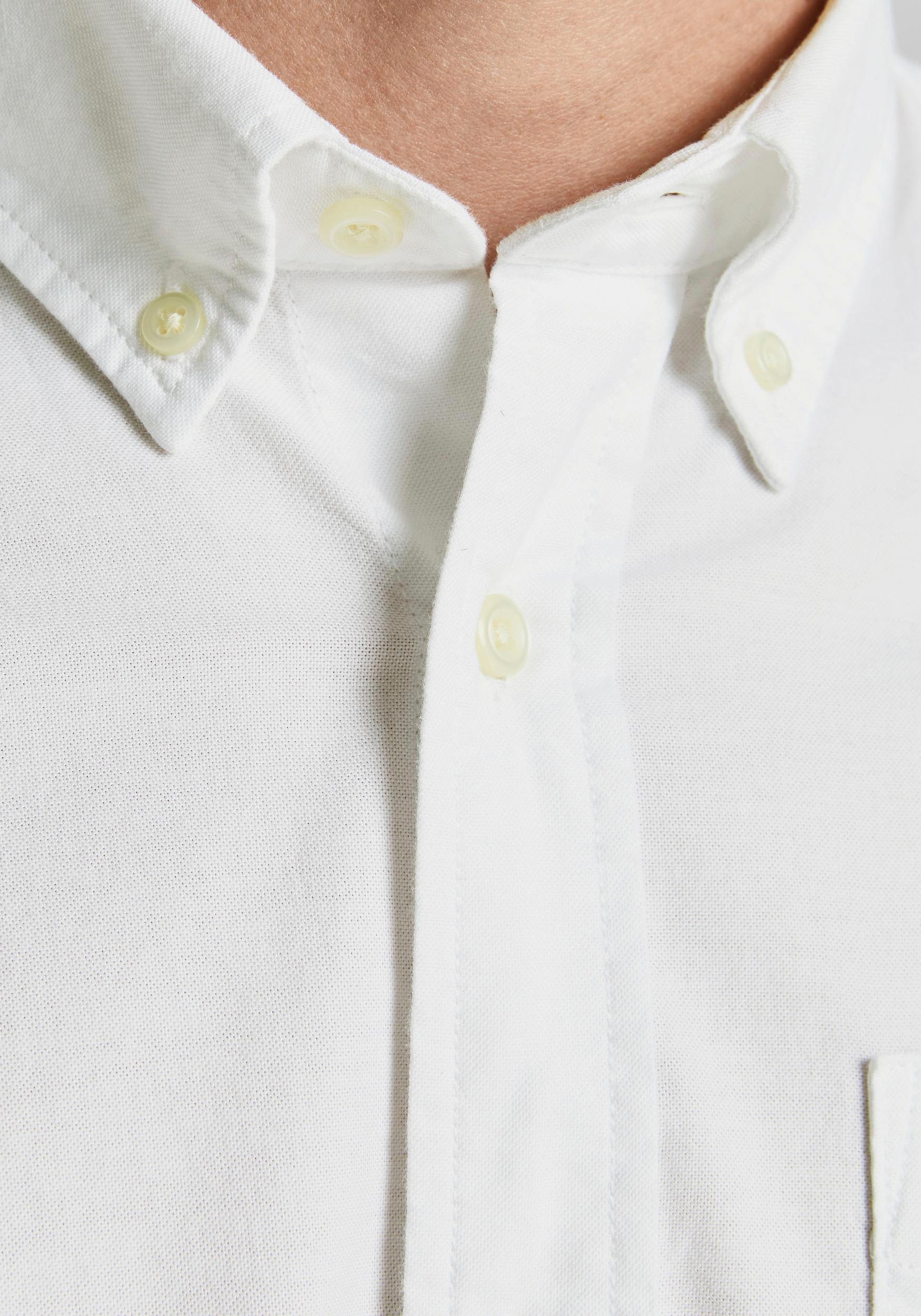 Jack & Jones Langarmhemd »BROOK OXFORD«, mit Button-Down Kragen