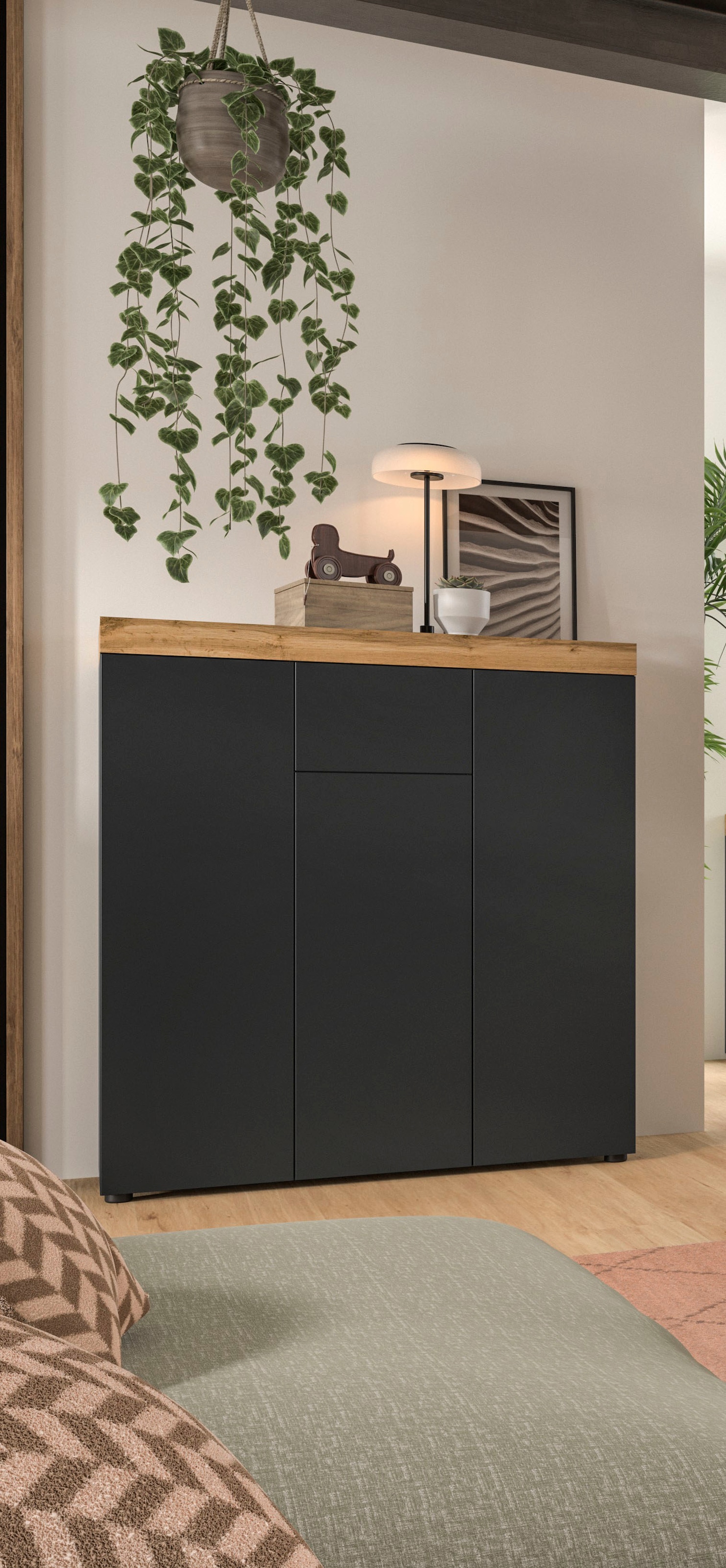 OTTO home Highboard »MAMBO, TOPSELLER!, Breite 105cm, 3 Türen, 1 Schubkasten, 9 Fächer« 1 Stk. tlg. Kommode, Sideboard, Wohnzimmer, Schlafzimmer