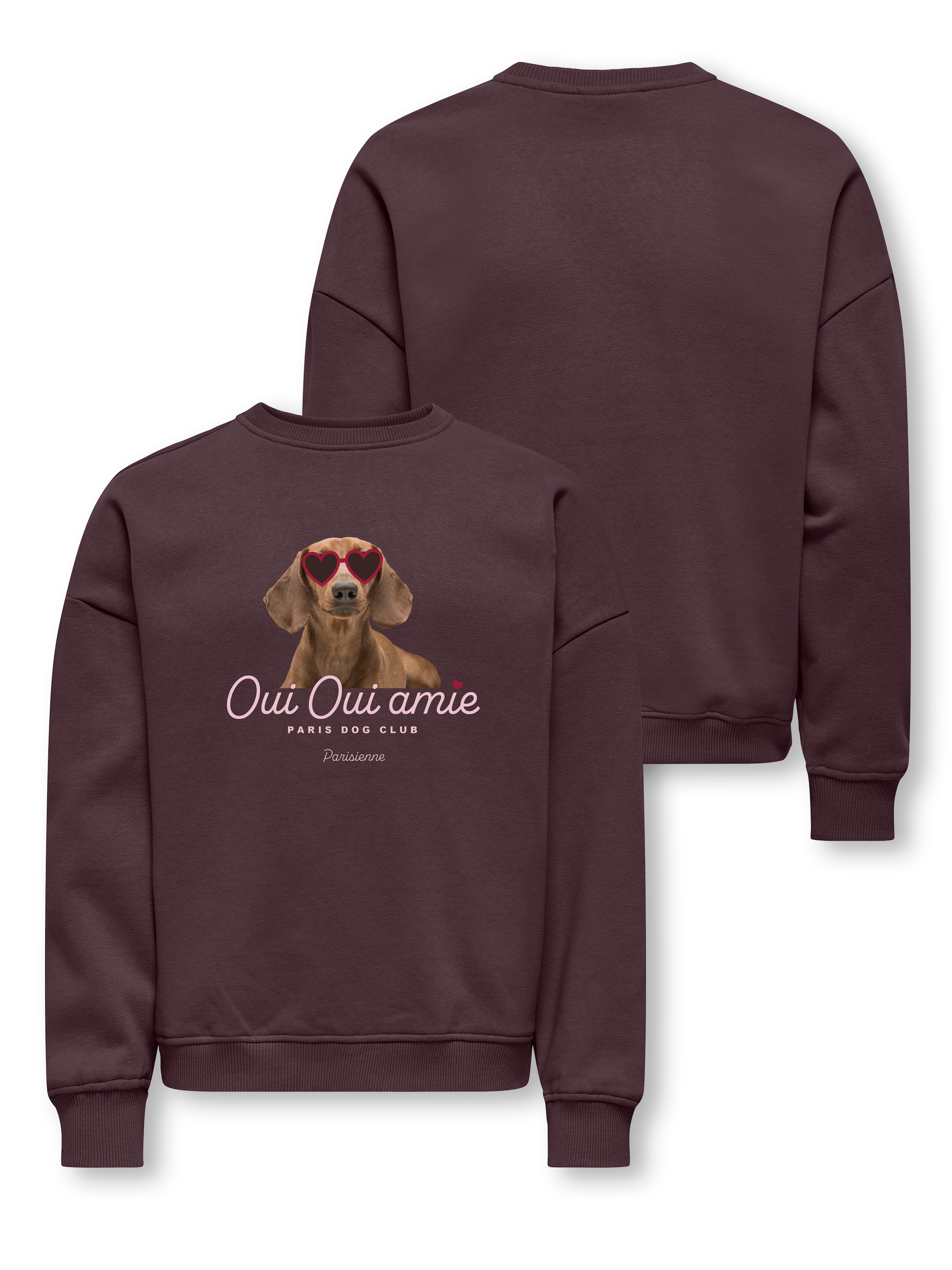 Kids Only Sweatshirt "Kogbila L/S Ovz Print O-Neck Swt Noos", Baumwollmischung, Oversize
