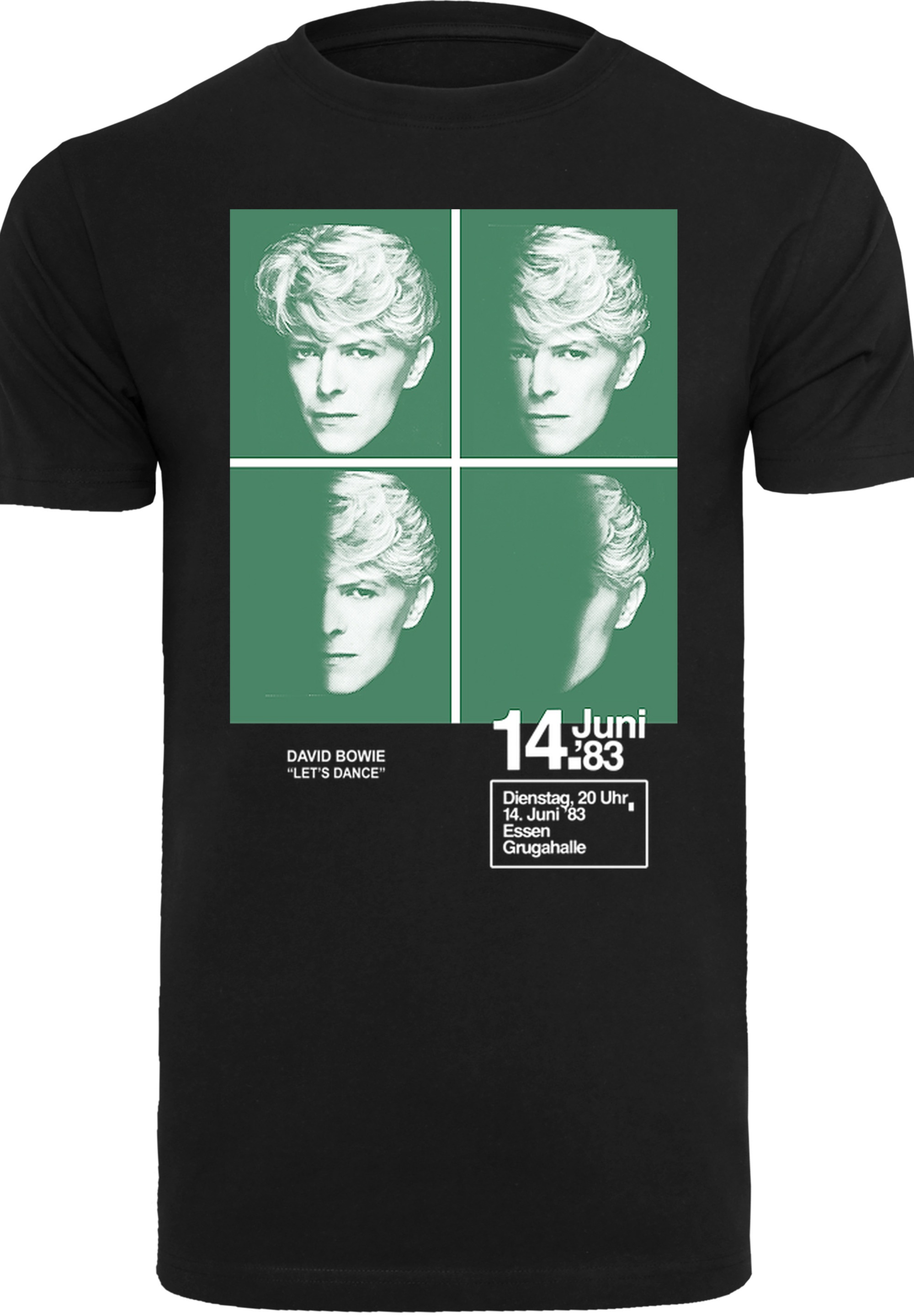 F4NT4STIC T-Shirt »David Bowie 1983 Concert Poster«, Herren,Premium Merch,Regular-Fit,Basic,Bandshirt