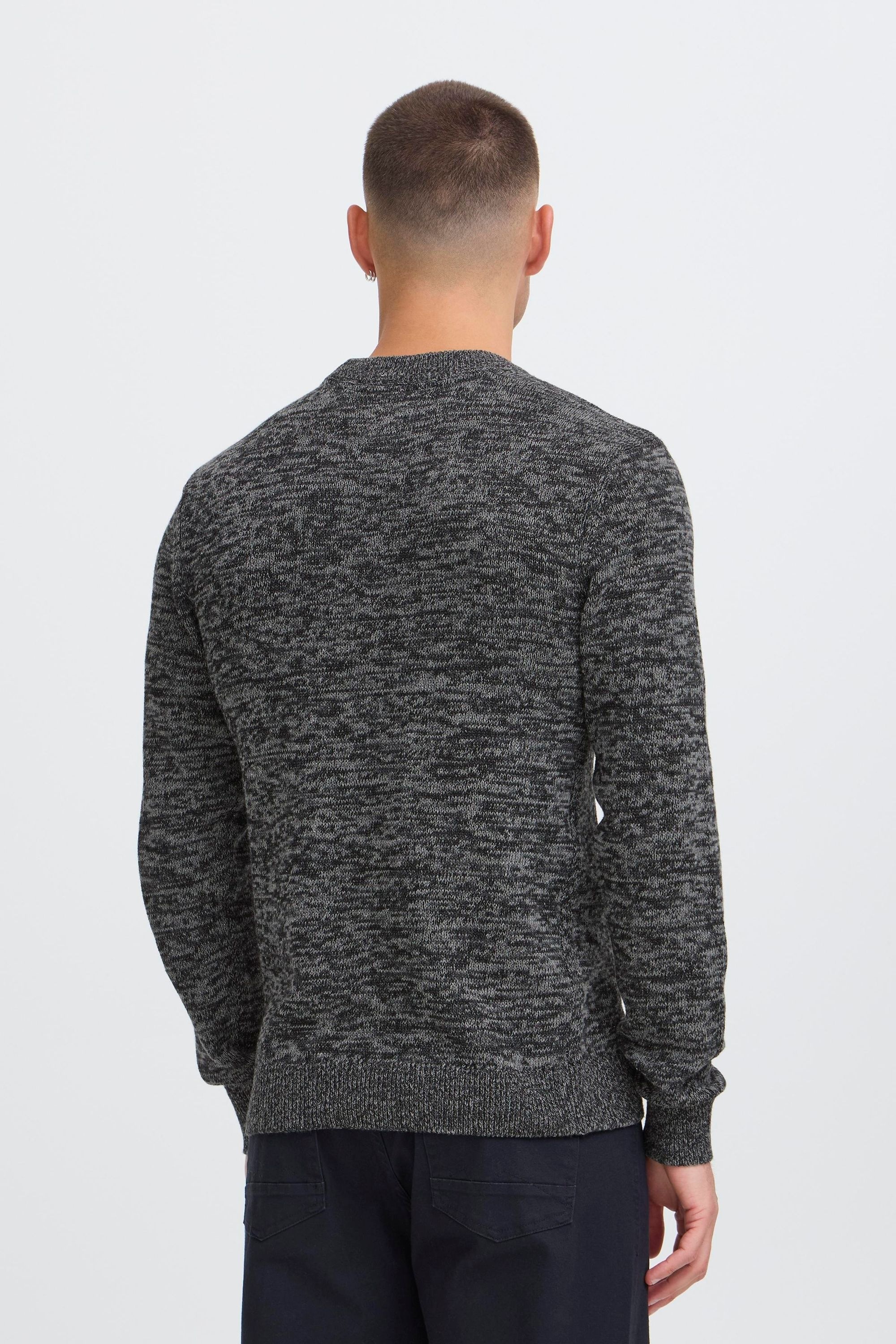 Strickfleece-Pullover BLEND "Strickpullover BHDanno", Herren, Gr. M, schwarz, Obermaterial: 70% Baumwolle CO recyc.. 30% Polyester Pol. recyc.., Pullover 6