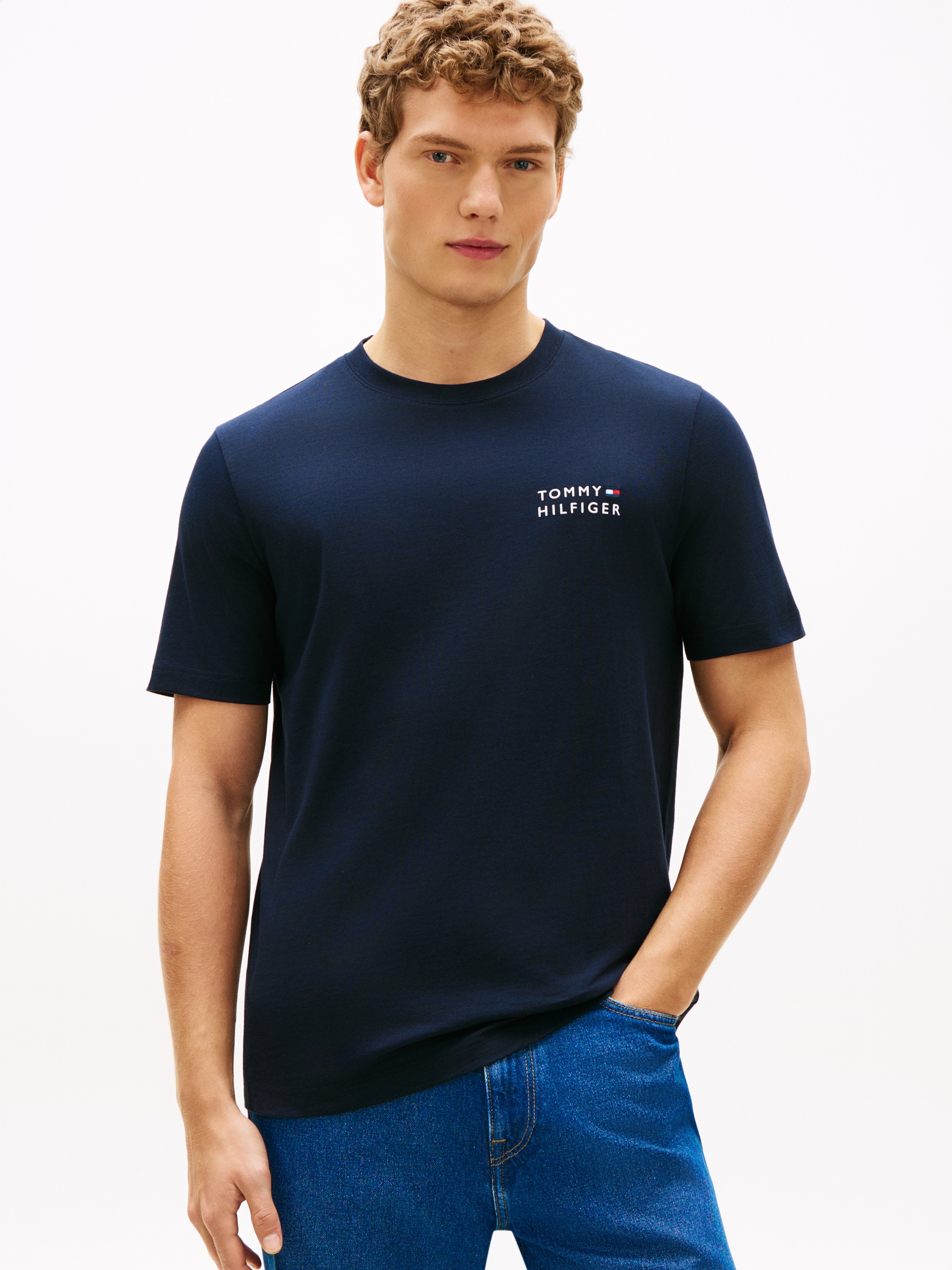 Tommy Hilfiger T-Shirt "BRAND LOVE EMBRO STACK" mit großem Rückenprint, reg günstig online kaufen