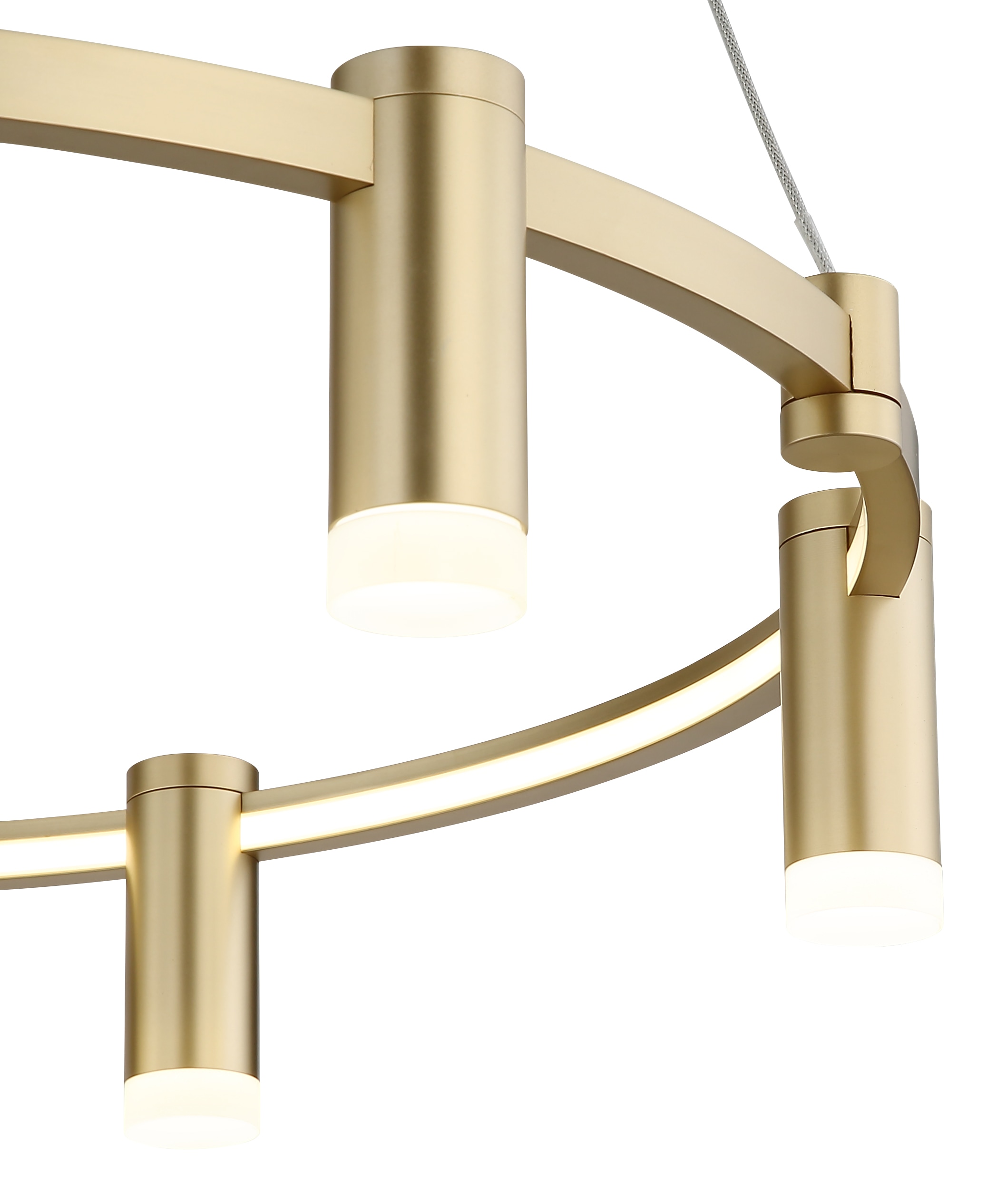 GLOBO LIGHTING Hängeleuchte »CASTELA« LED-Modul 1 Stk. Goldfarbene Hängeleuchte mit Acryl opal, Memoryfunktion, LED 58W