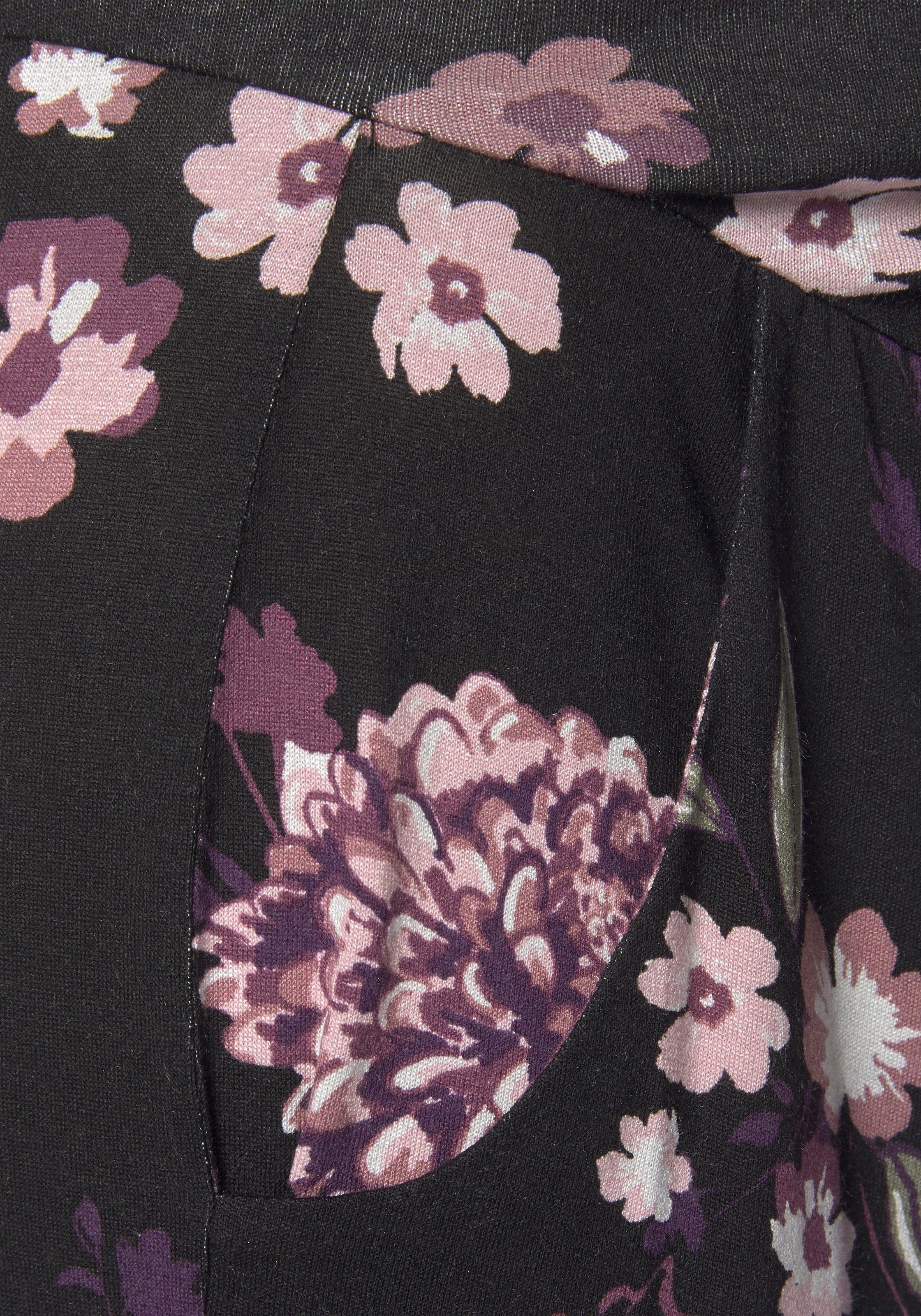 Neun Monate Umstandshose »Haremshose für Schwangerschaft und Stillzeit«, in bequemer Passform und mit Blumenmuster