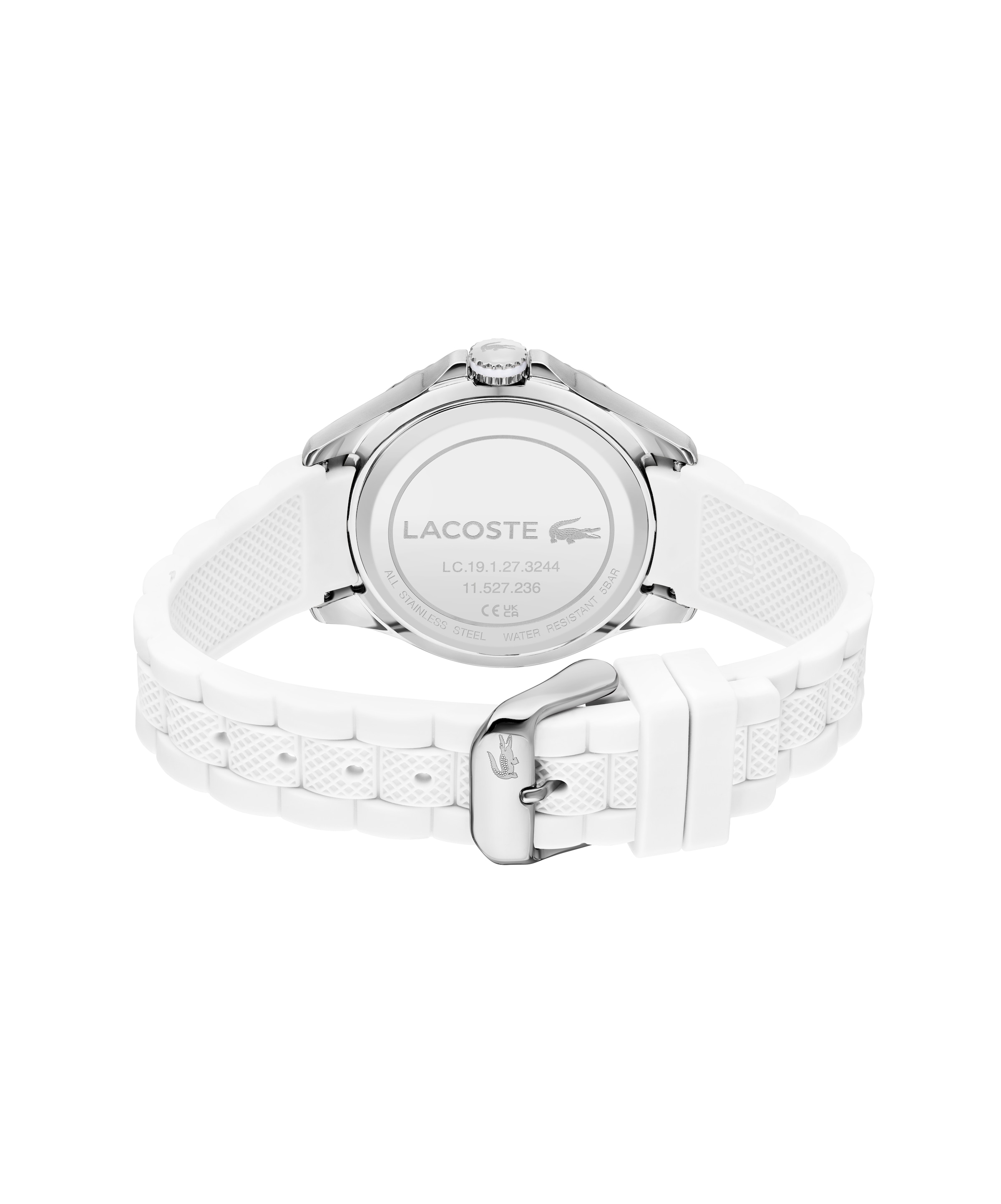 Lacoste Multifunktionsuhr »SANTORINI« Quarzuhr, Armbanduhr, Damenuhr, Silikonarmband, analog