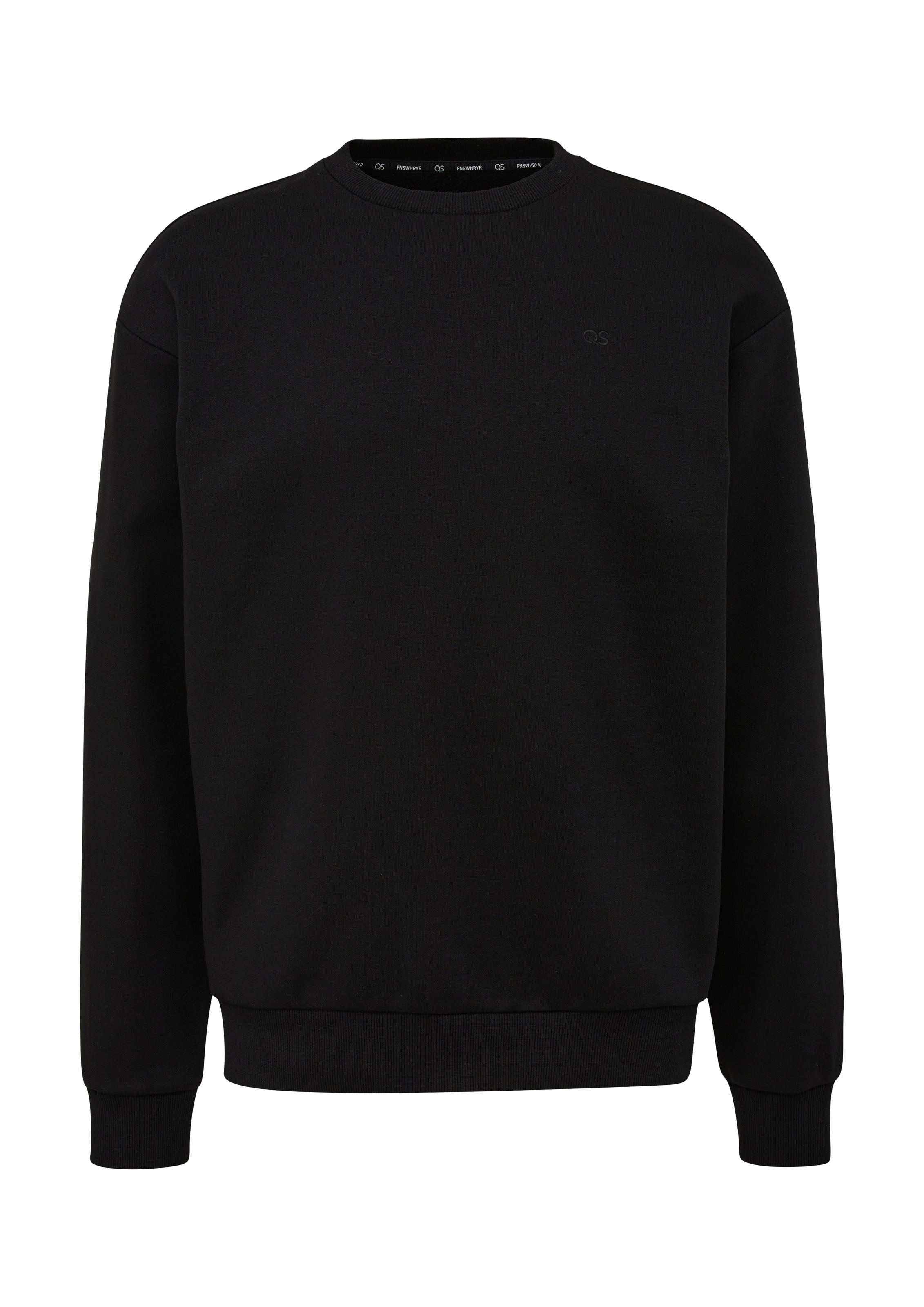 QS Sweatshirt, mit Logo Stickerei