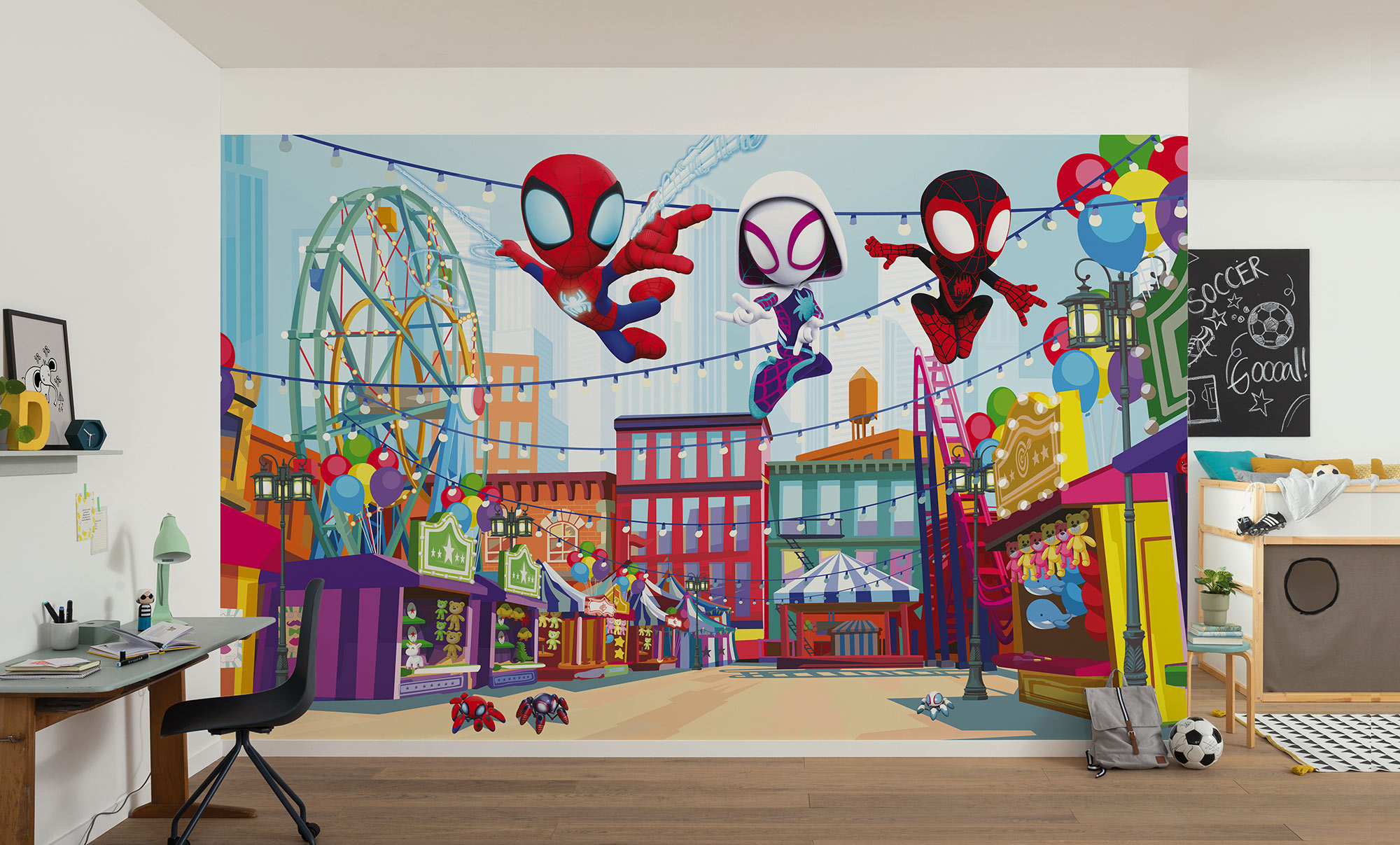 Komar "Marvel Spidey And His Amazing Friends Theme Park" bedruckt glatt