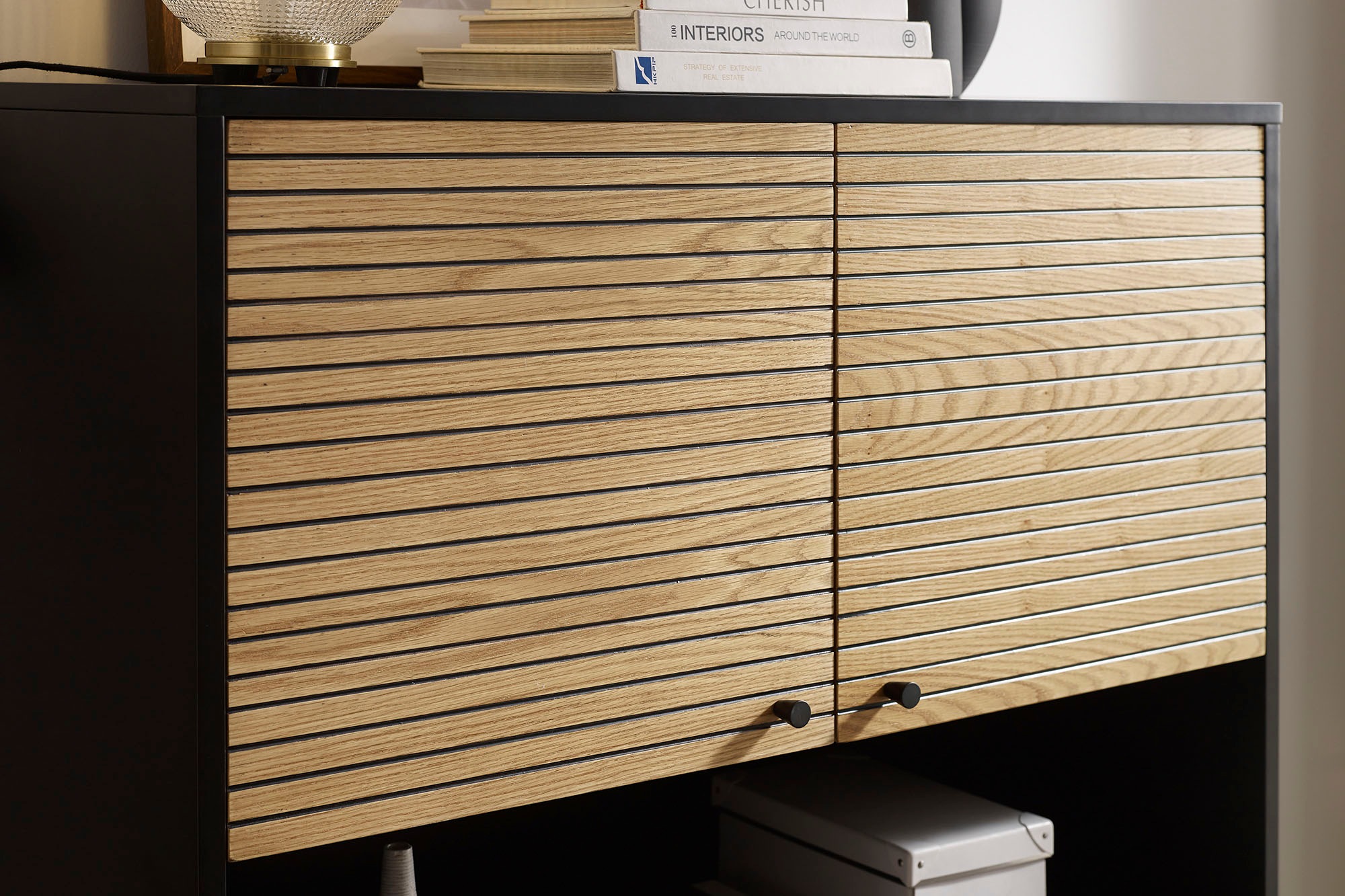 SalesFever Highboard, Stauraumschrank im Scandi Design, Breite 100 cm