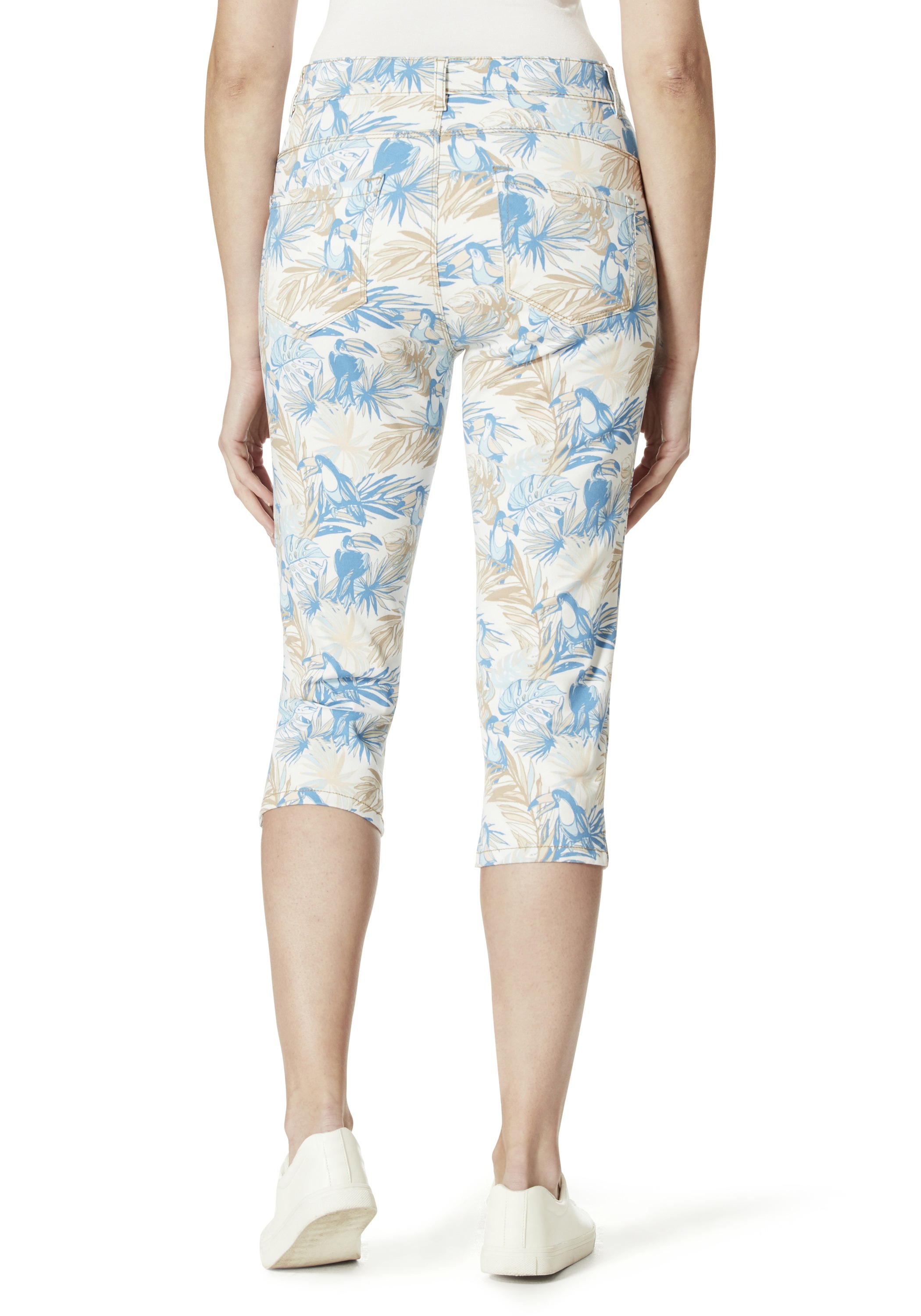 STOOKER WOMEN 7/8-Jeans »Print Capri Skinny Fit«, Skinny Fit Casual Clean Wash Denim Jeans Magic Shape Effekt für Damen
