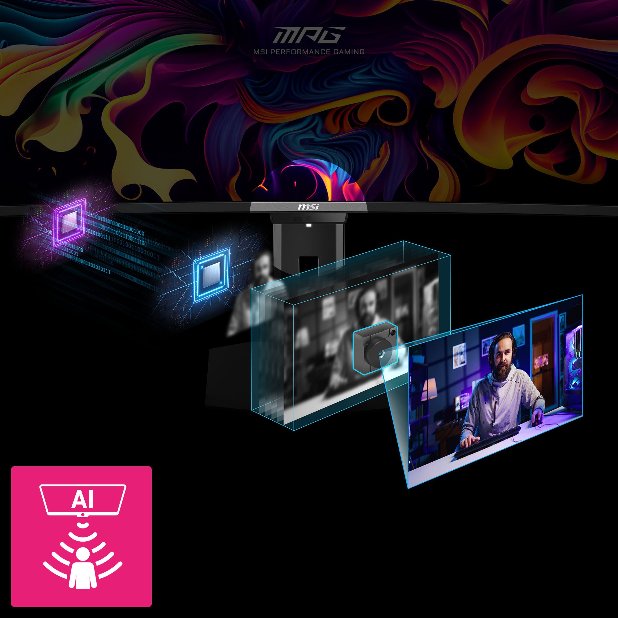 MSI Curved-Gaming-OLED-Monitor »MPG 341CQR QD-OLED X36« 86 cm/34 ″  3440 x 1440 px UWQHD 0,03 Reaktionszeit 360 Hz