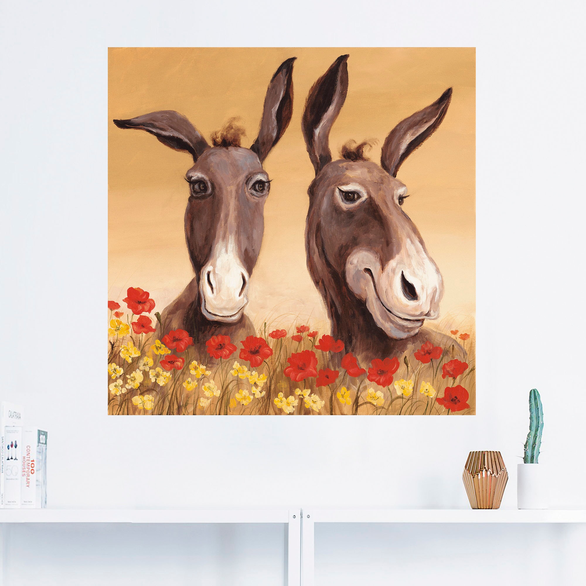 Artland Wandbild »Esel«, Haustiere, (1 St.), als Alubild, Outdoorbild, Leinwandbild, Poster, Wandaufkleber