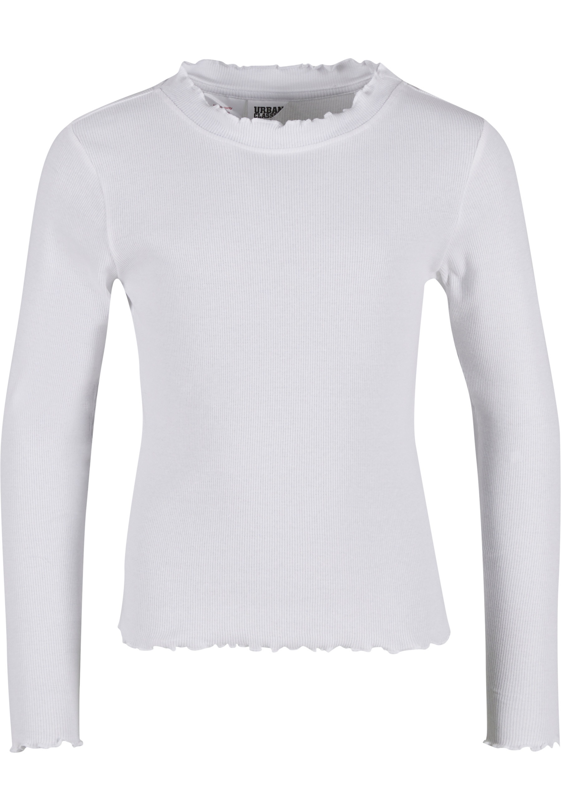 URBAN CLASSICS Longsleeve "Urban Classics Damen Girls Short Rib Longsleeve" 1 Stk.