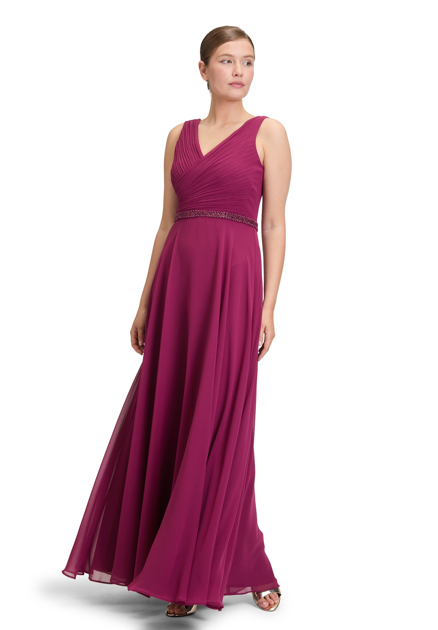 Vera Mont Abendkleid "Damen mit Plissee" Ohne Tasche Dekoelemente günstig online kaufen