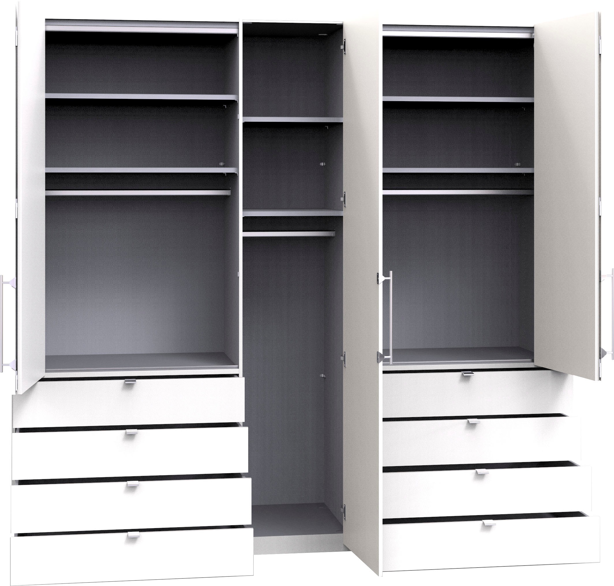 Thumbnail - WIEMANN Falttürenschrank "Loft, Kleiderschrank, Schrank, Wäscheschrank, mit Glasfront", (3 Breiten, 2 Höhen 216/236 cm a...