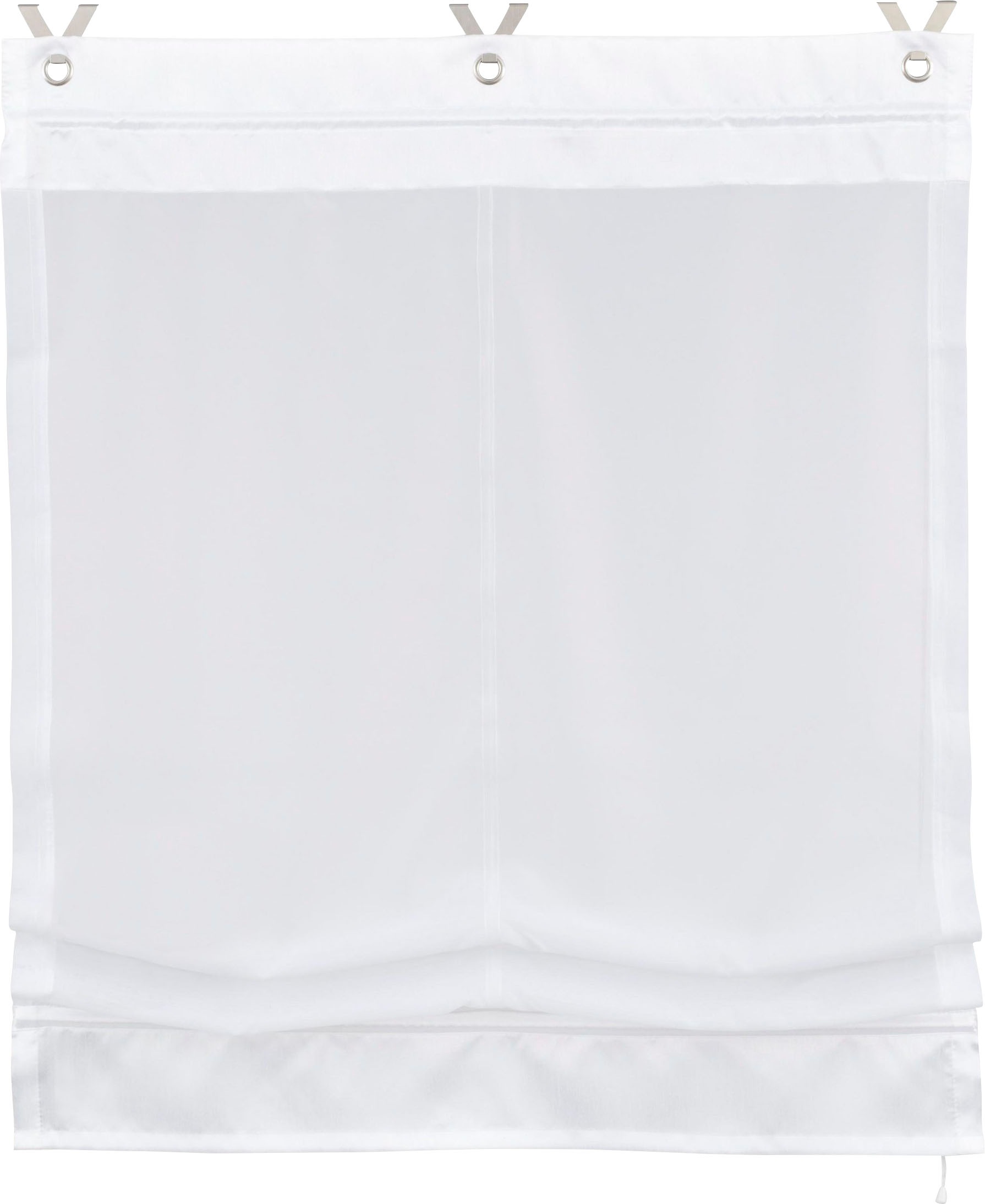 Home affaire Raffrollo "Fuma" mit Hakenaufhängung transparent, Polyester, H günstig online kaufen