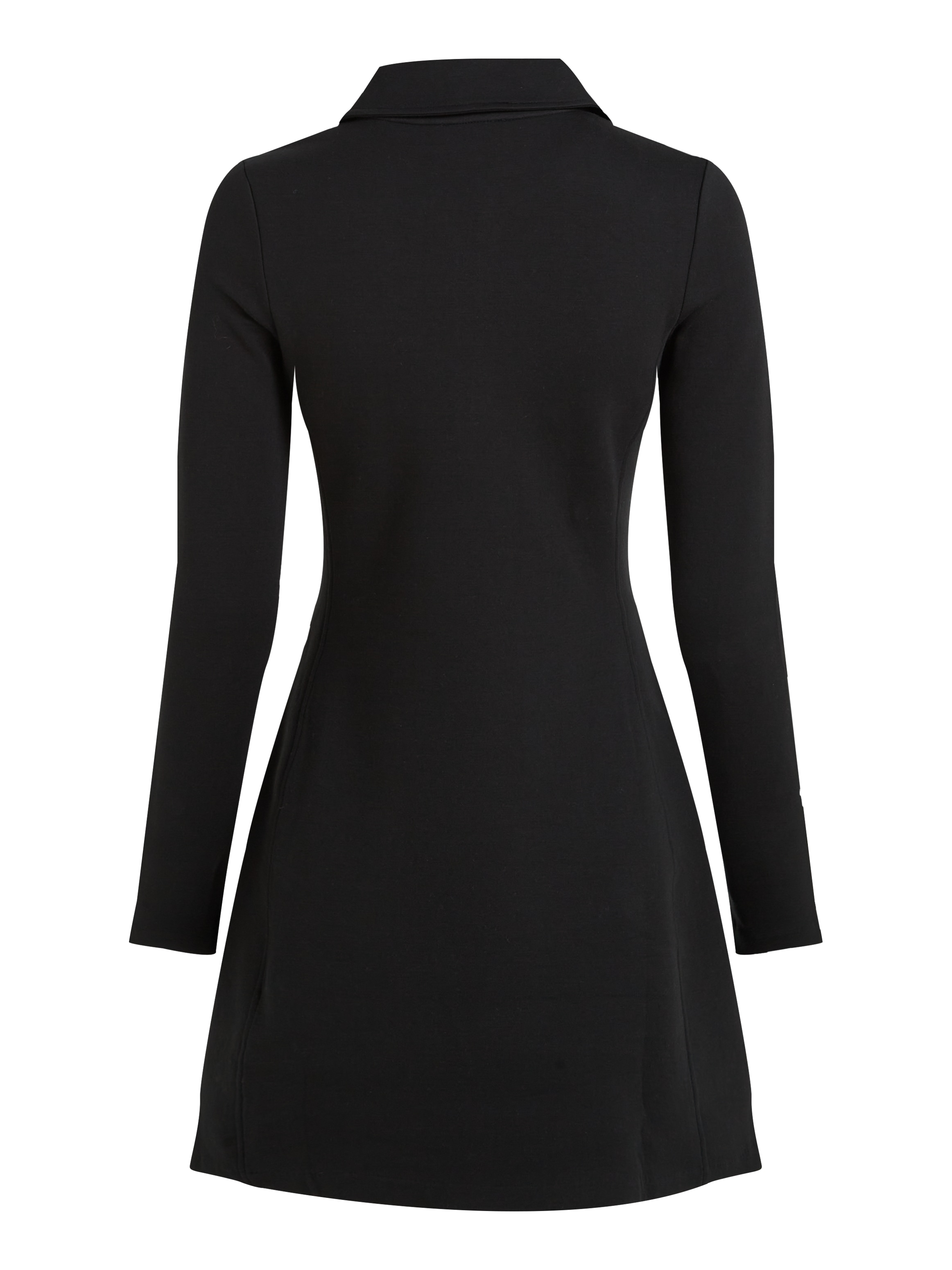 Calvin Klein Jeans Jerseykleid Kragen mit Reißverschluss, eng anliegendes, ausgestelltes Design