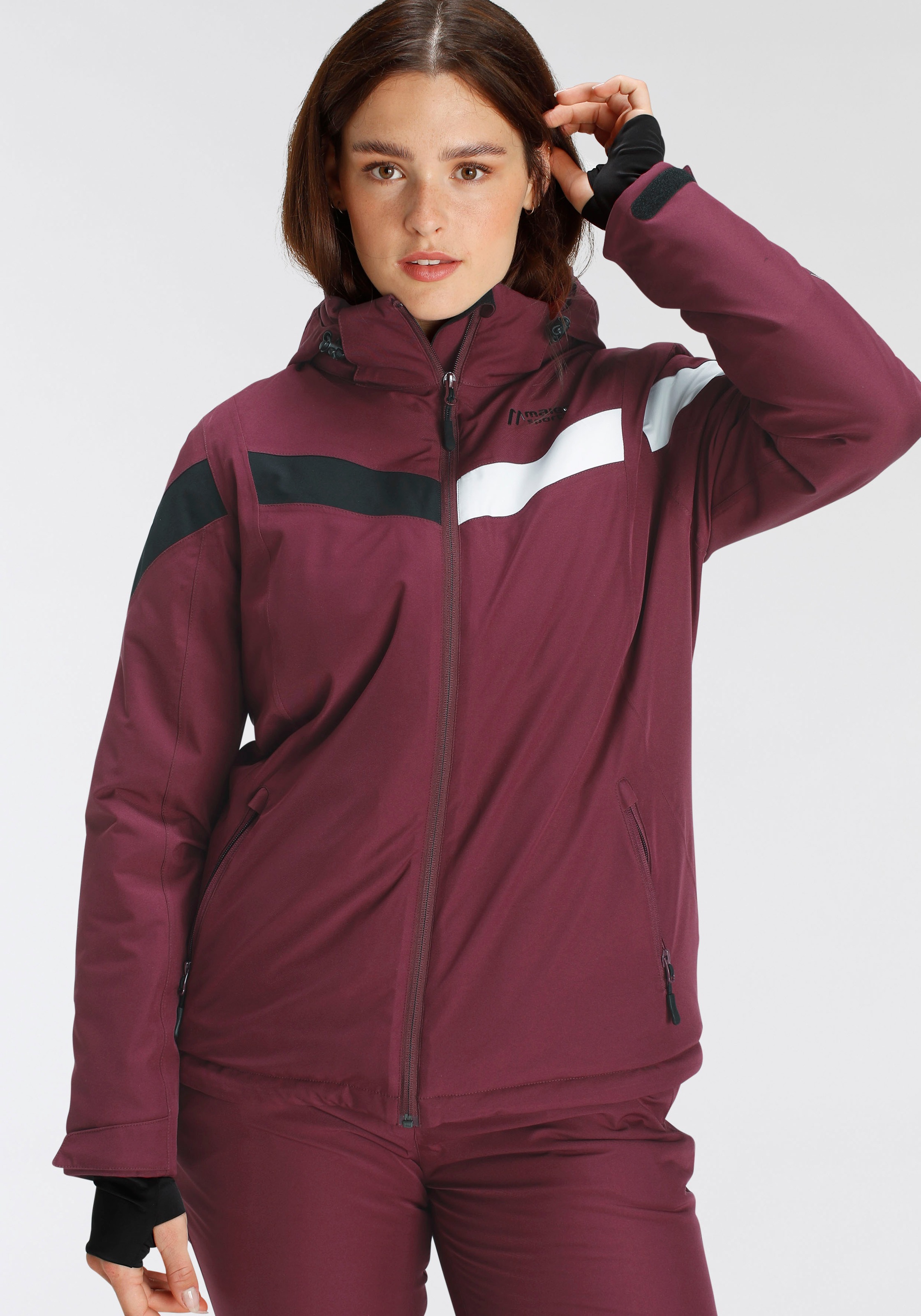 Maier Sports Skijacke "Ski Jacke wattiert Damen", mit Kapuze, Winterjacke b günstig online kaufen