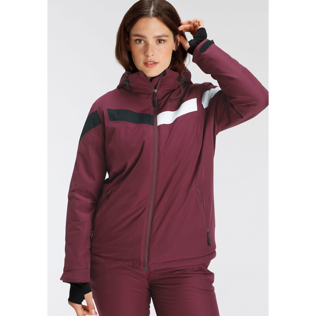 Maier Sports Skijacke »Ski Jacke wattiert Damen«, mit Kapuze