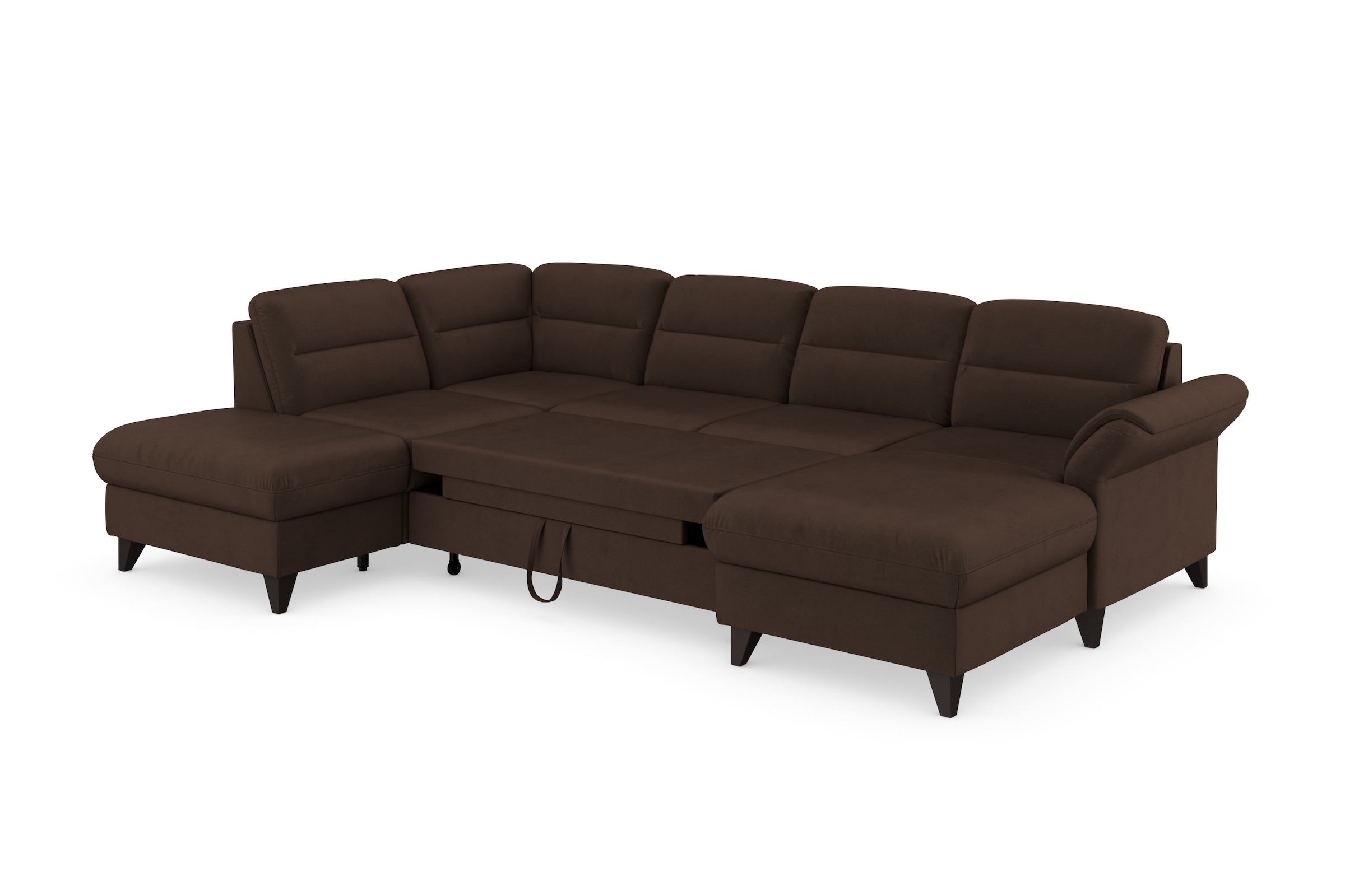 sit&more Wohnlandschaft »Mellum U-Form«, Federkern, wahlweise mit Bettfunktion, Stauraum und Armteilfunktion