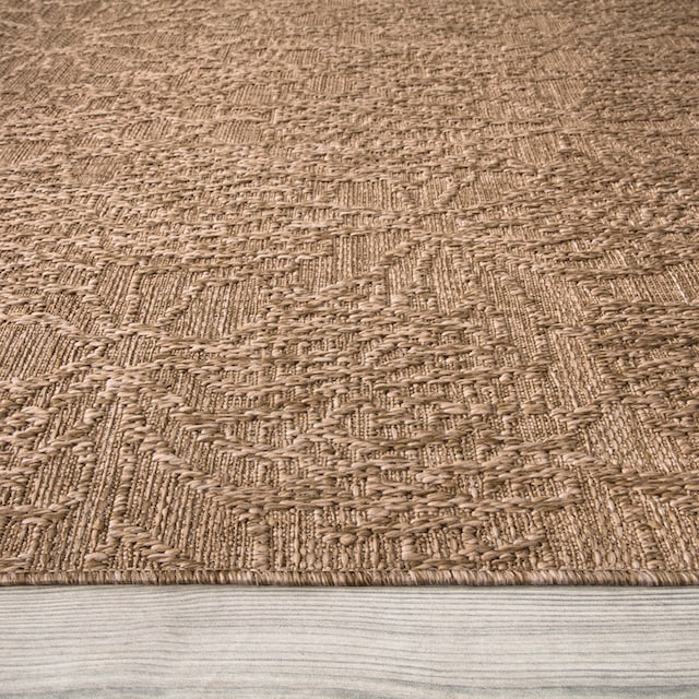 Paco Home Teppich »Rimini 411«, rechteckig, Flachgewebe, Uni Farben, Hoch-Tief  Effekt, In- und Outdoor geeignet auf Rechnung | BAUR