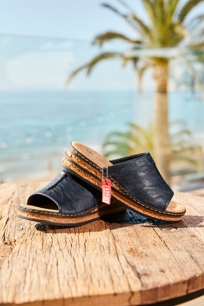 Rieker Pantolette Keilabsatz, Sommerschuh, modische Keilsohle günstig online kaufen