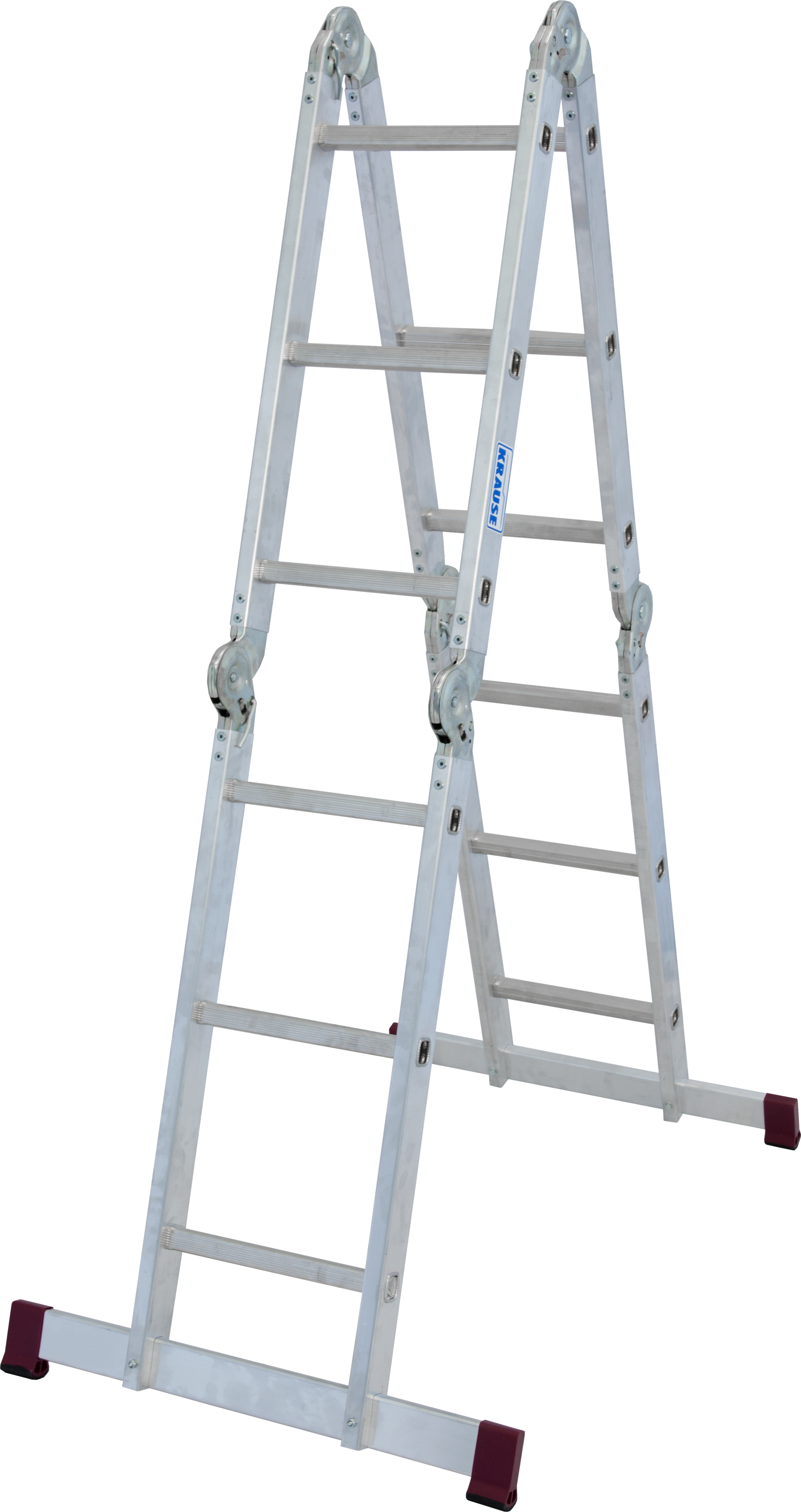 KRAUSE Gelenkleiter »Corda«, 4x3 Sprossen, inkl. Plattform