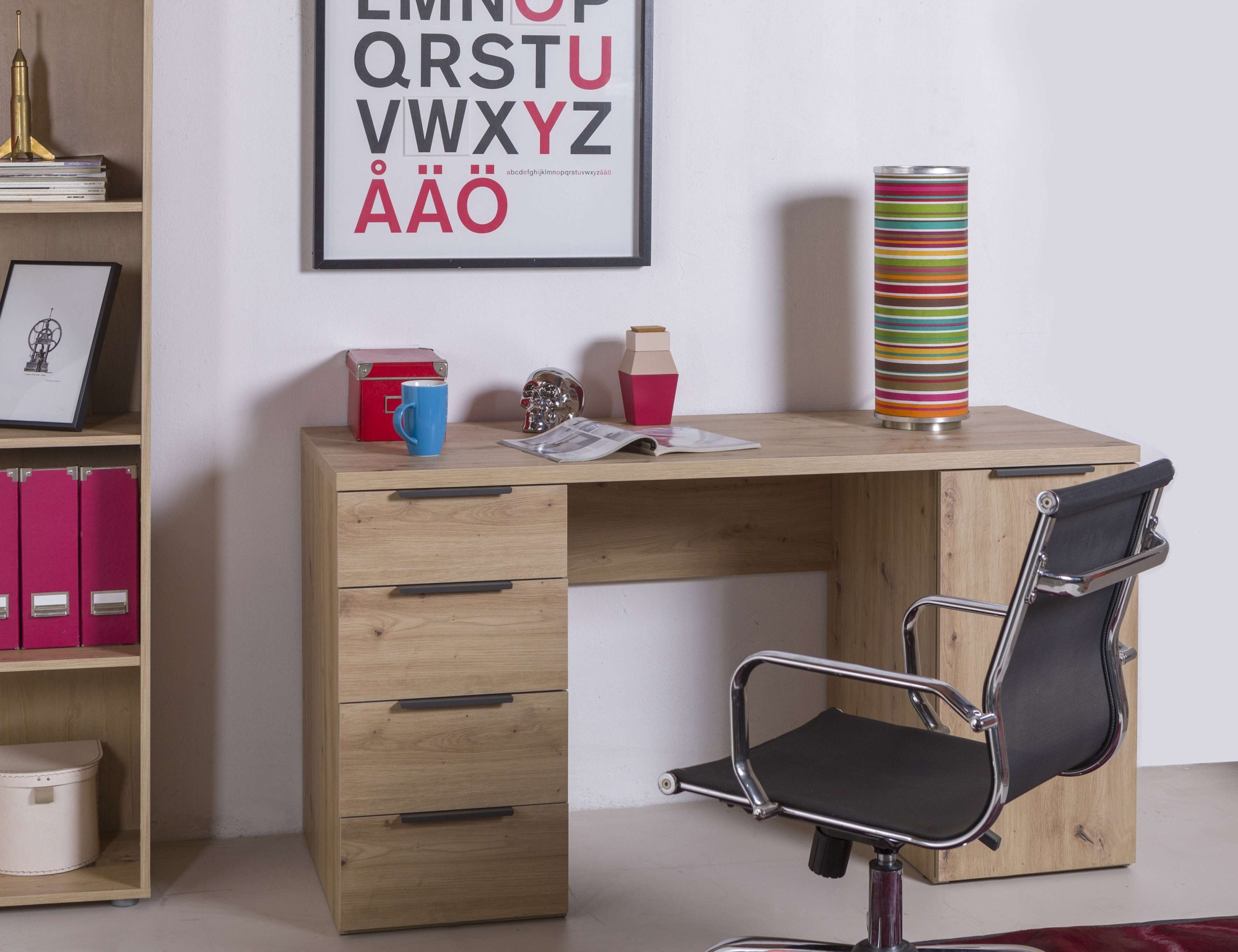 Composad Schreibtisch »Espressso,Schreibtisch, Büroschreibtisch, Computerschreibtisch«, (1 St.), mit 4 Schubladen und 1 Tür