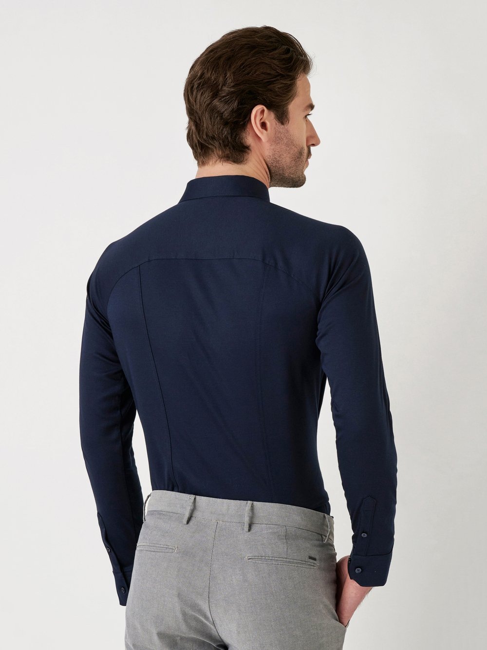 DESOTO Langarmhemd Casual Kent 1/1 Mit Rundhalsausschnitt günstig online kaufen