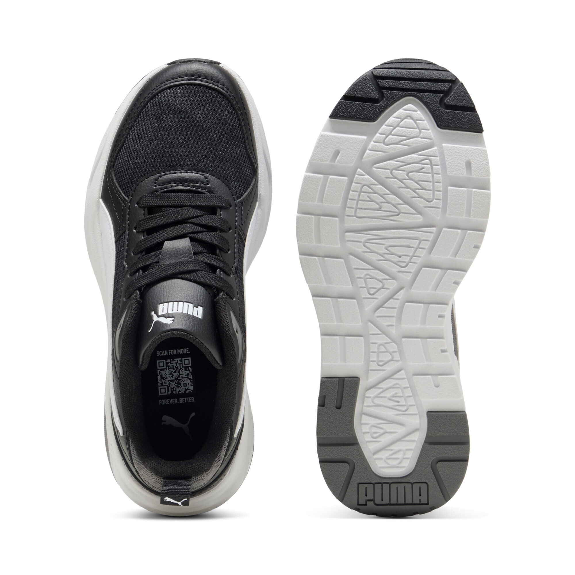 Sneaker PUMA "Trinity 2 LT Sneakers Jugendliche", Damen, Gr. 38, schwarz, weiß cool schwarz gray, Obermaterial: Synthetik, Textil; Futter: Textil; Innensohle: Textil; Laufsohle: Synthetik, Gummi, Schuhe Sneaker 3