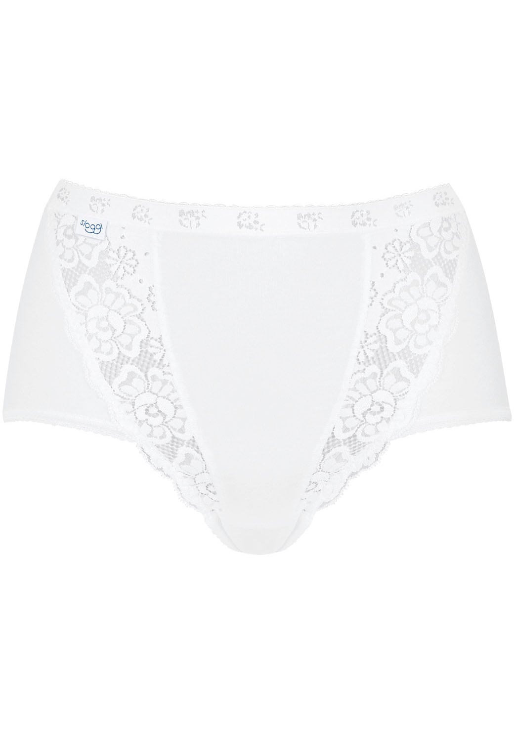 sloggi Slip »Chic Maxi 4P«, (4er Pack), mit elastischen Spitzeneinsätzen