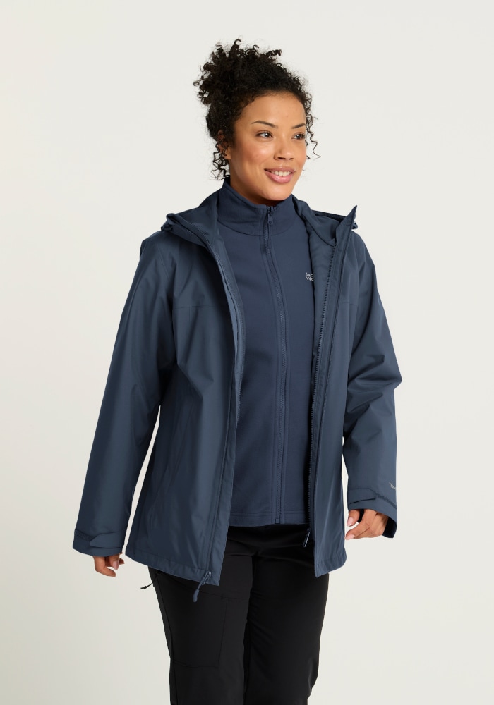 Jack Wolfskin 3-in-1-Funktionsjacke "MOONRISE 2 3IN1 JKT W" 3-in-1-Funktionsjacke, für Wandern und andere Outdoor-Aktivitäten