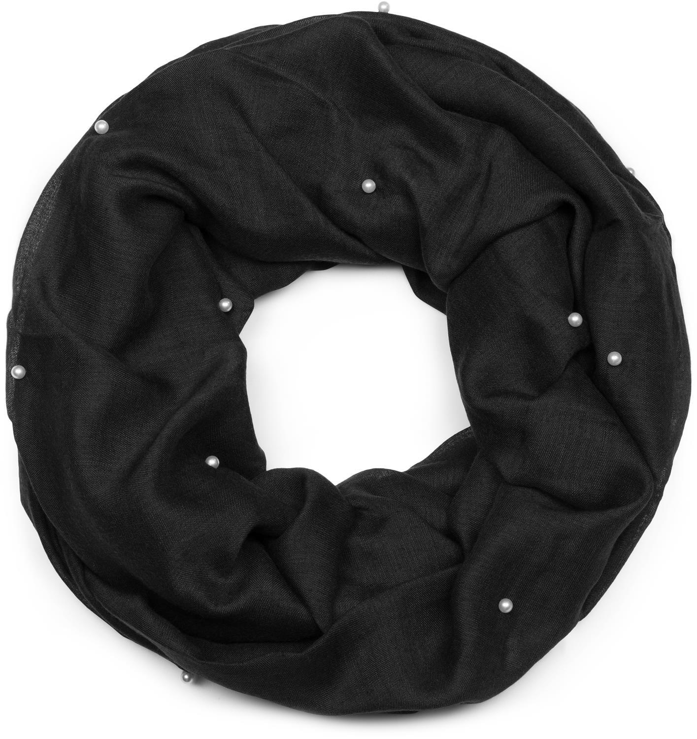 styleBREAKER Loop "Loop Schal mit Perlen Applikation" 1 Stk.